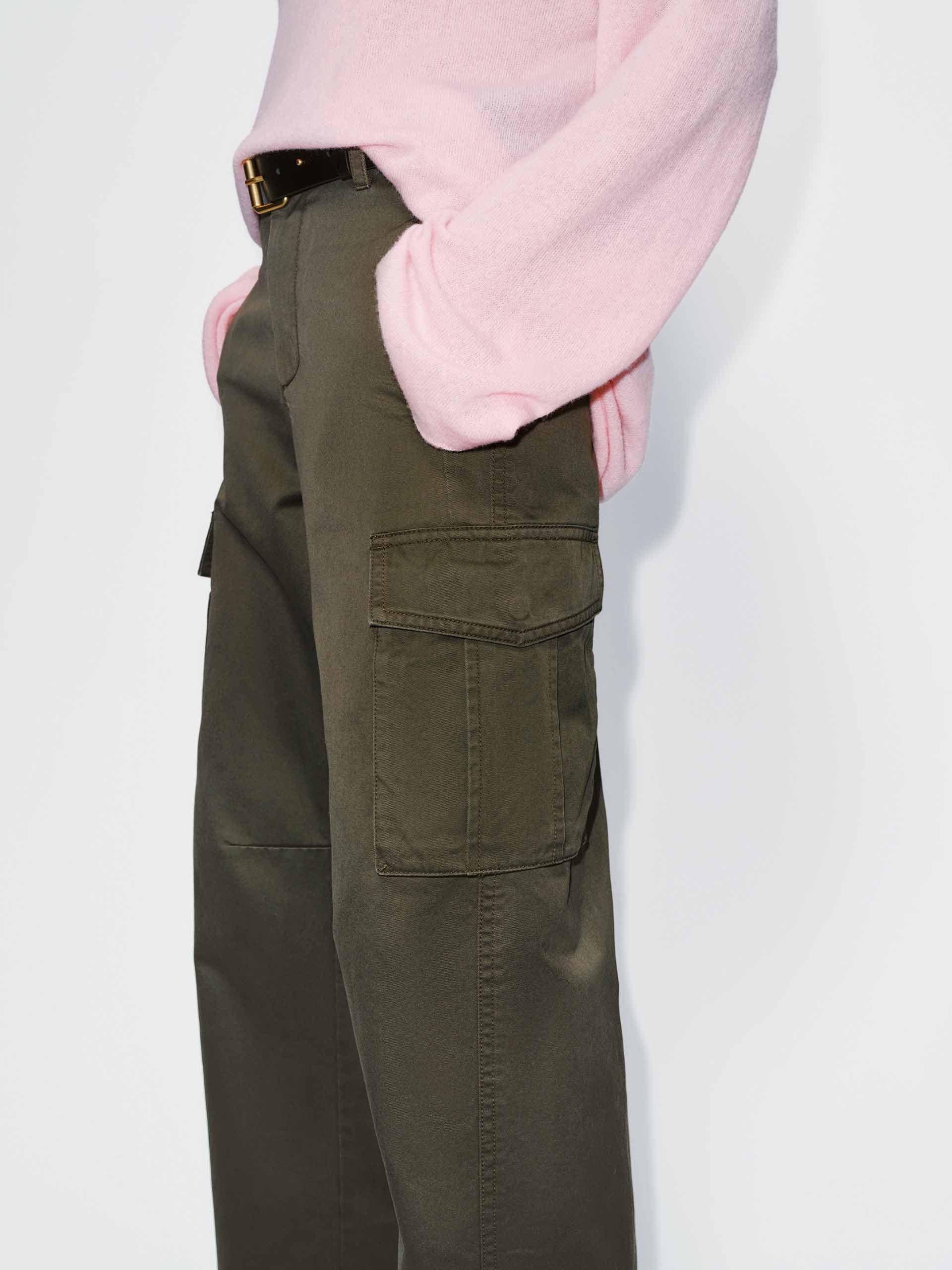 Belted Cargo Style Trousers