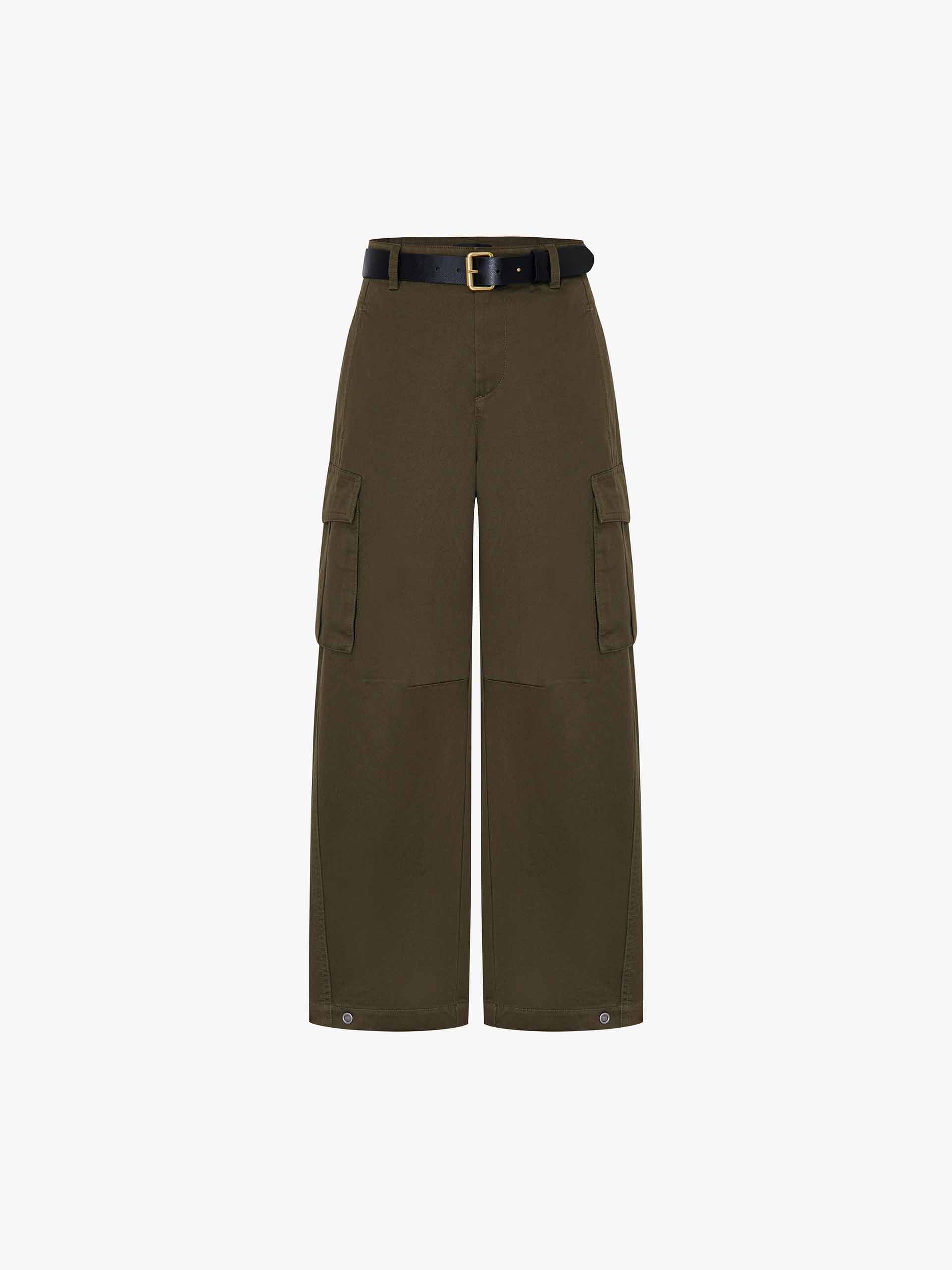 Belted Cargo Style Trousers