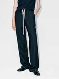 Contrast Drawstring Wool Trousers