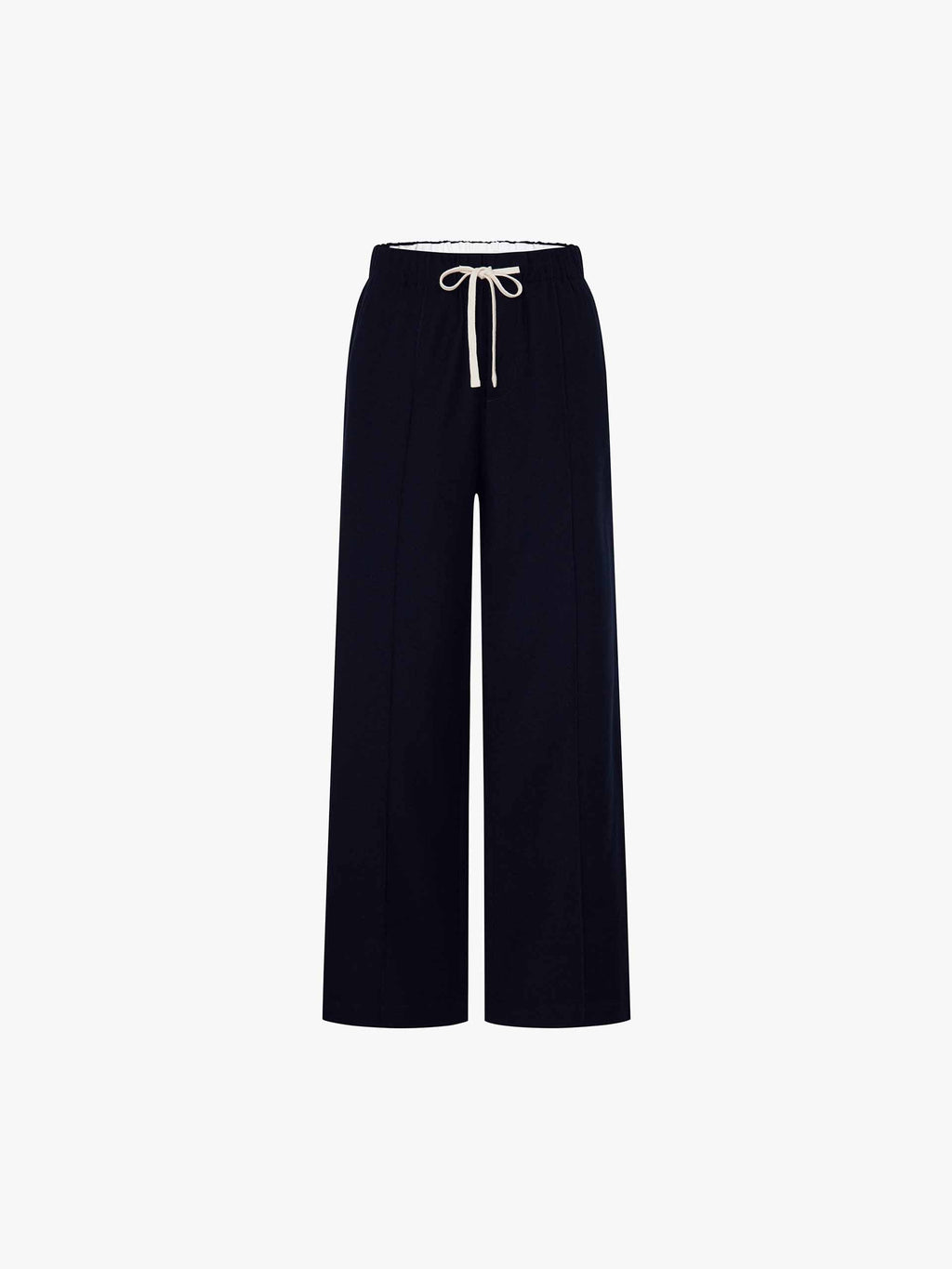 Contrast Drawstring Wool Trousers