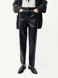 PU Leather Ankle Trousers