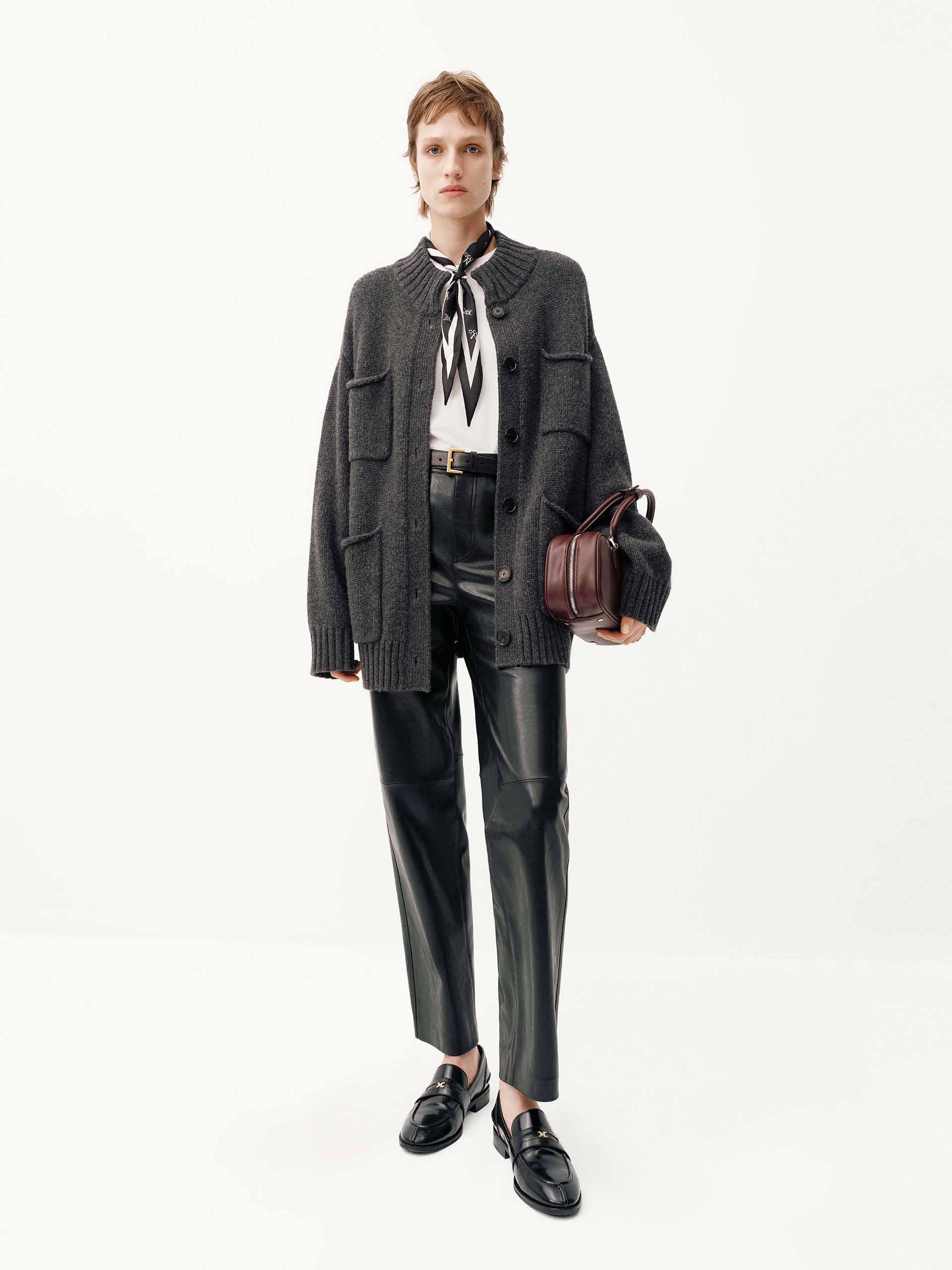 PU Leather Ankle Trousers