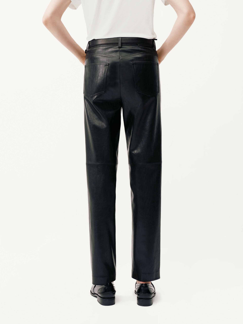 PU Leather Ankle Trousers