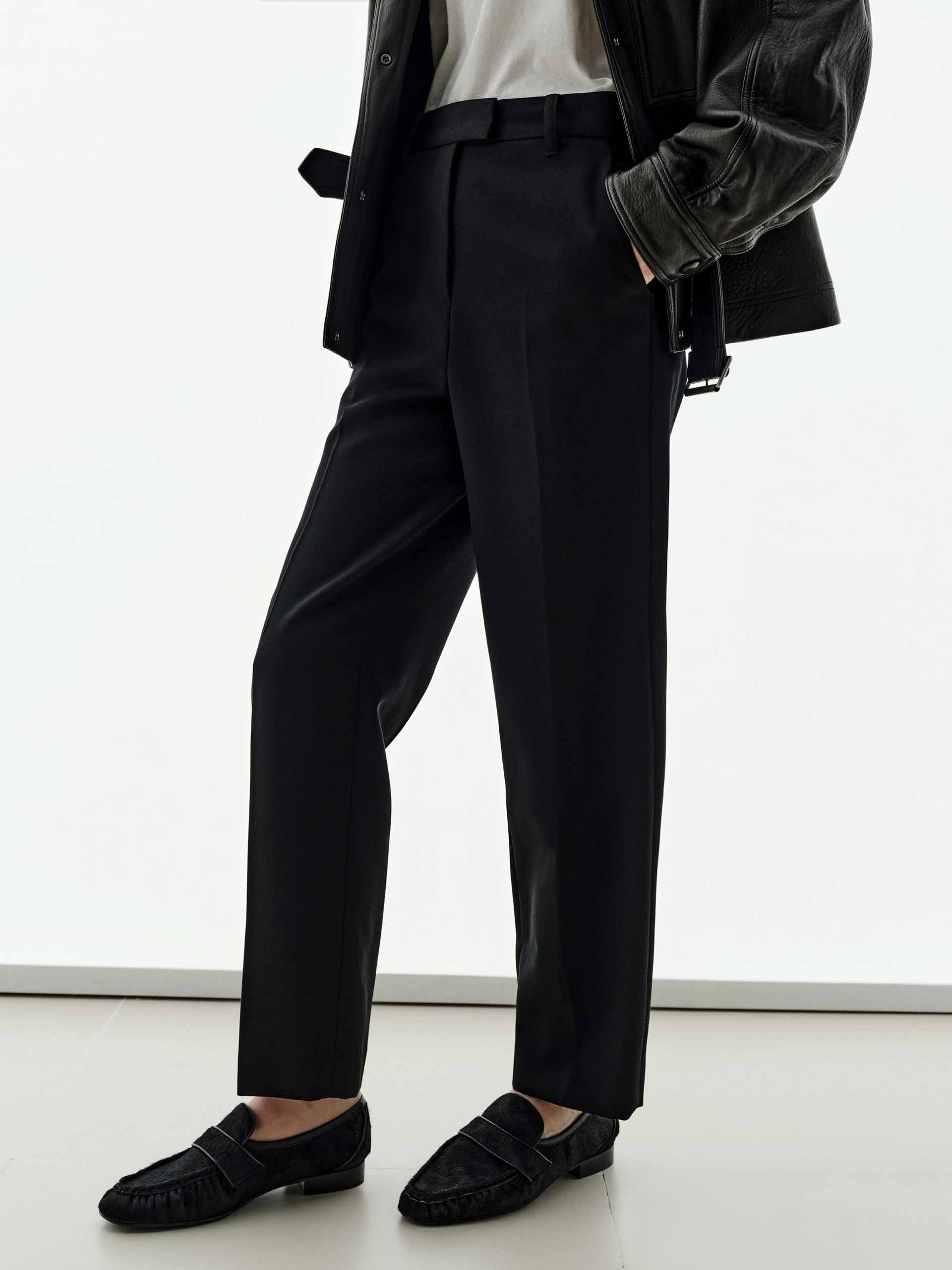 Pure Wool Tapered Trousers