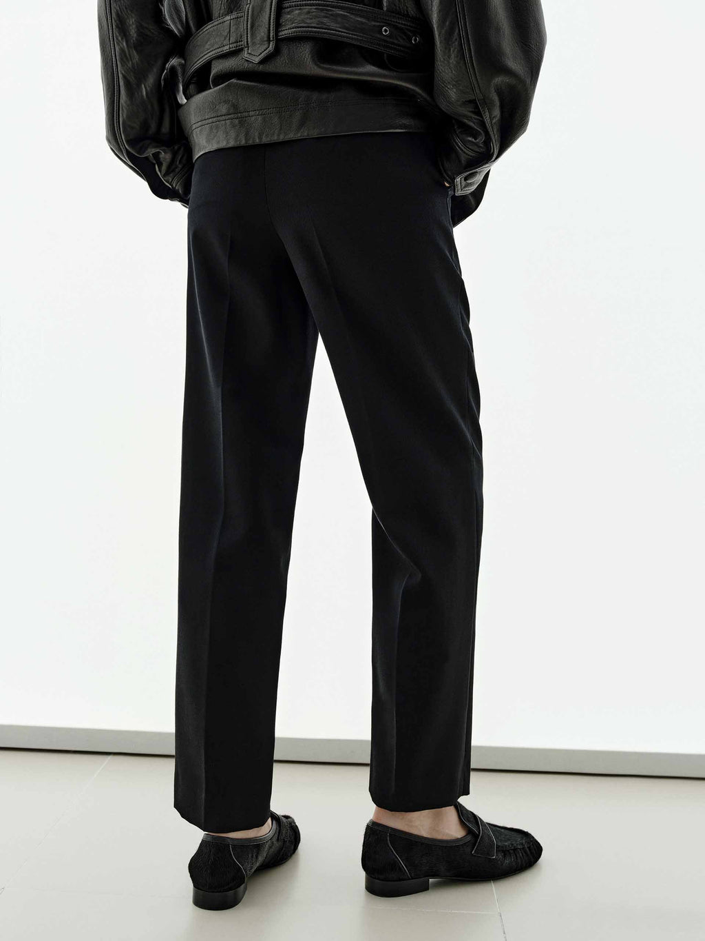 Pure Wool Tapered Trousers