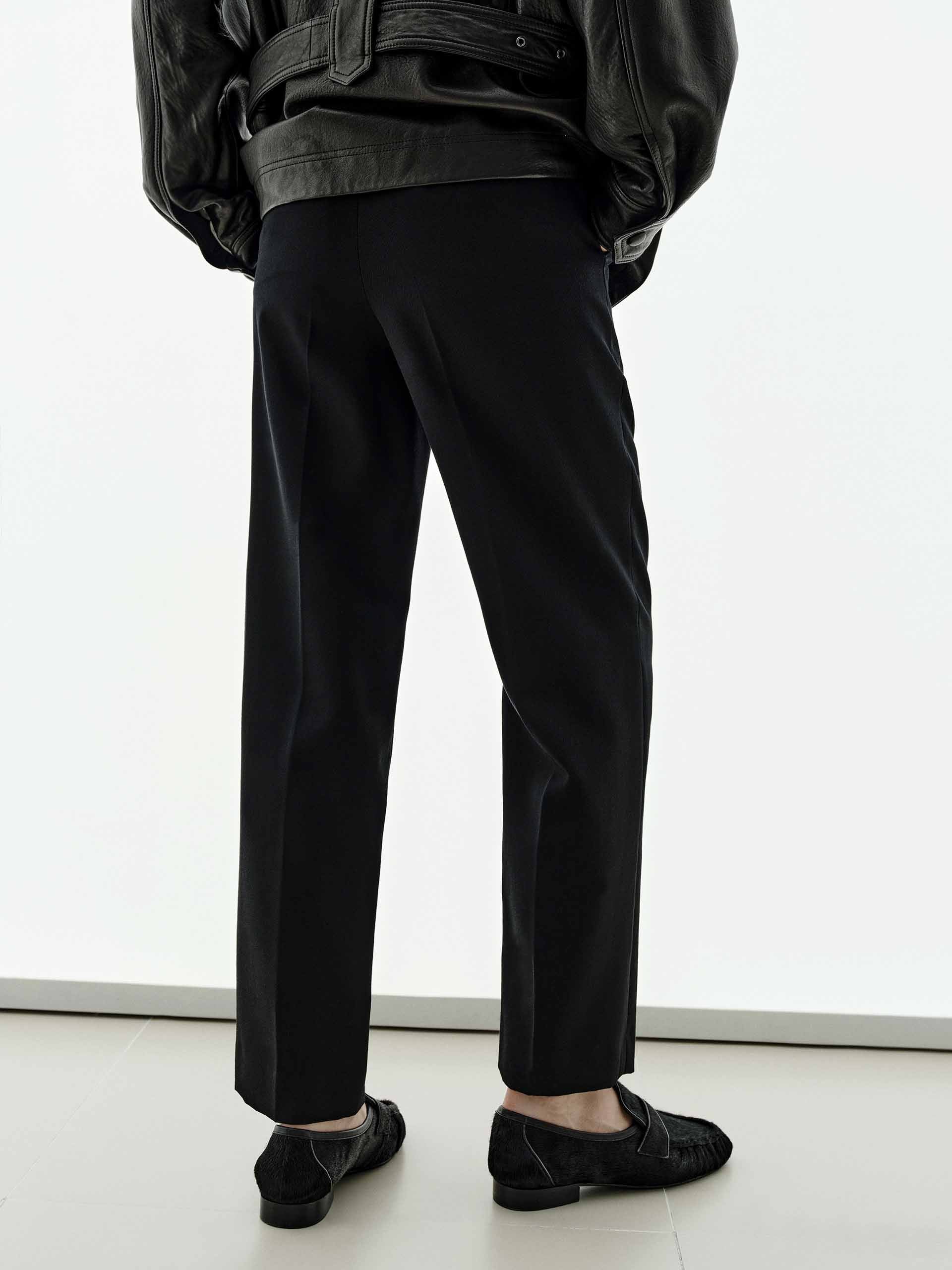 Pure Wool Tapered Trousers