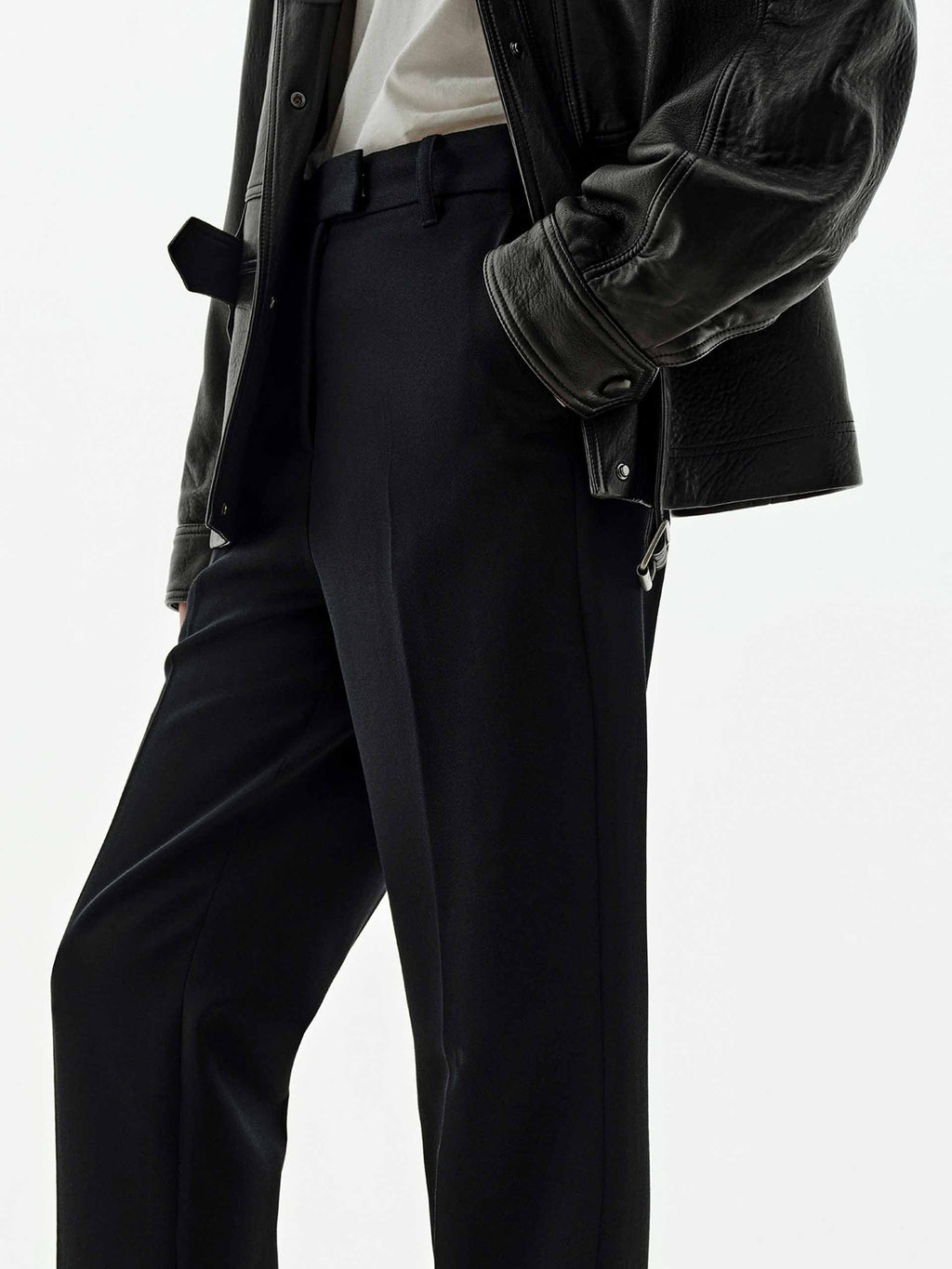 Pure Wool Tapered Trousers