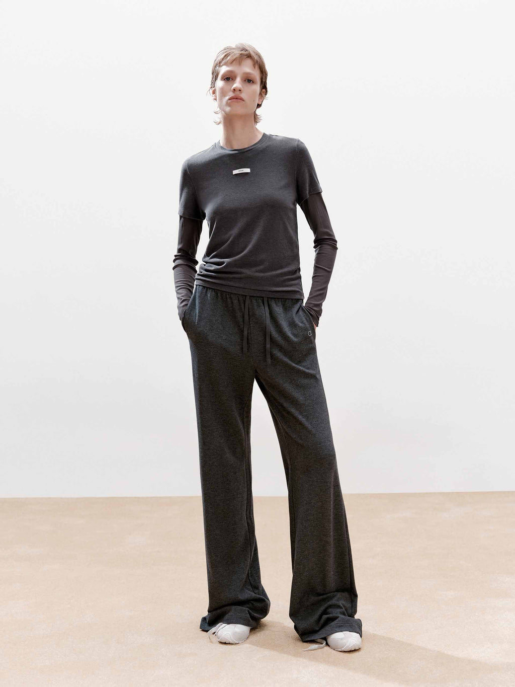 Inner Drawstring Flared Trousers