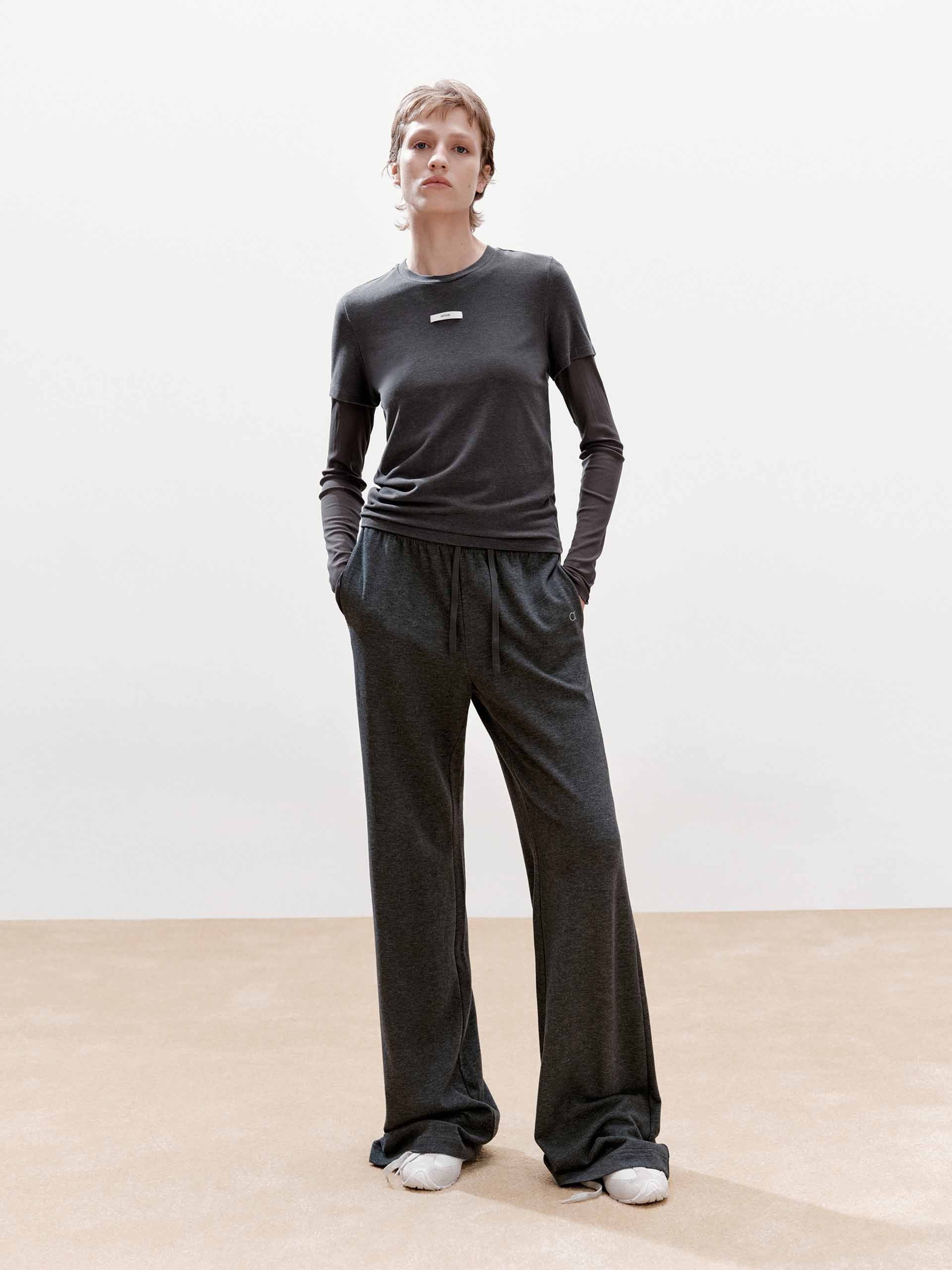 Inner Drawstring Flared Trousers