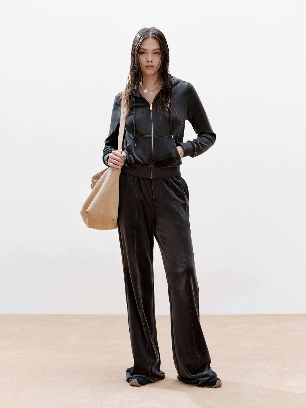 Soft Velvet Flared Pants