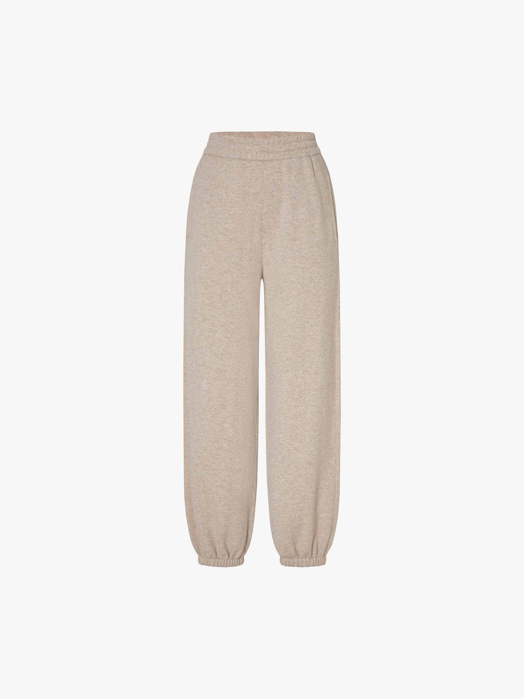 Elasticated Hem Wool Trousers