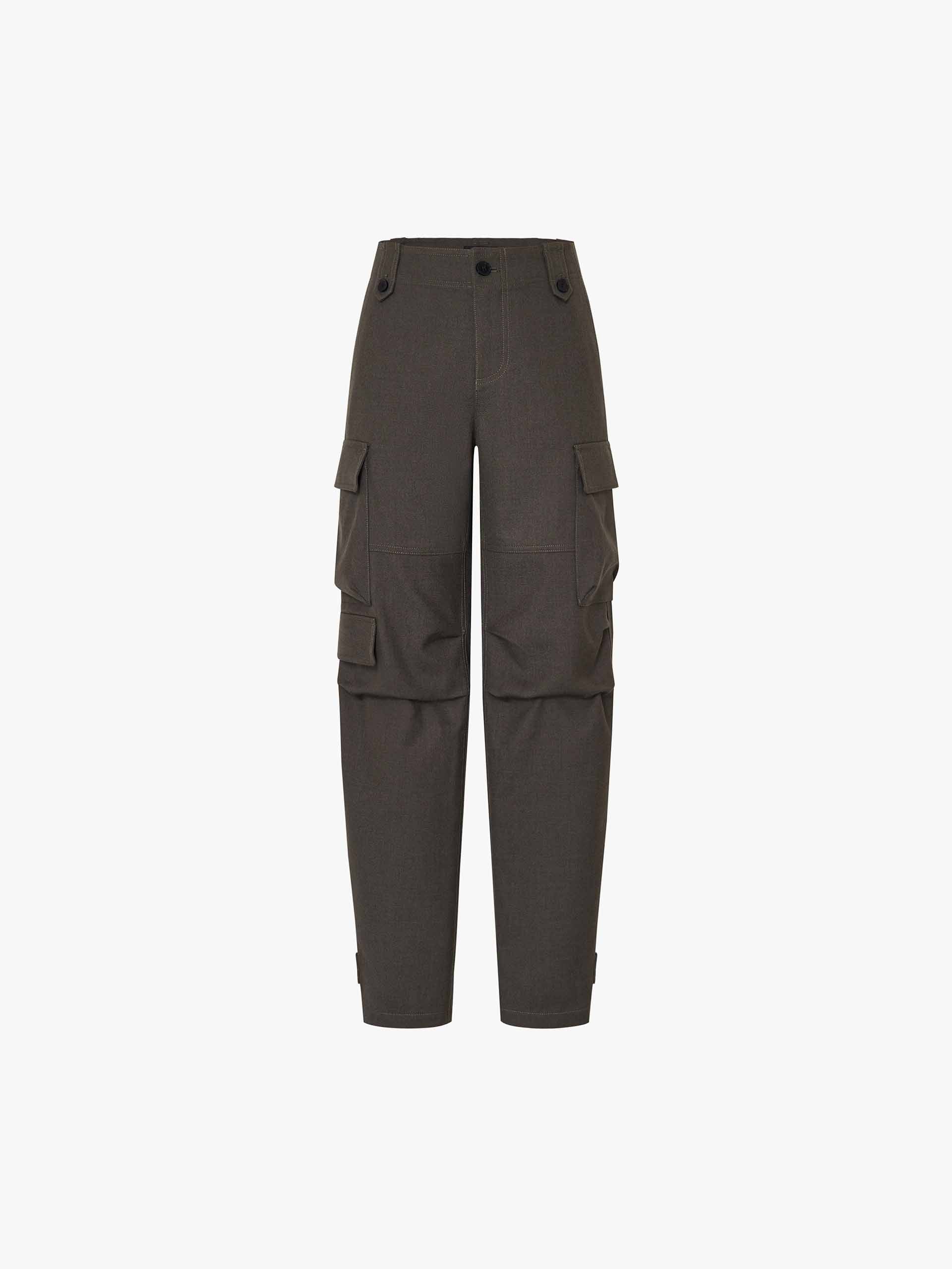 Cargo Style Pleated Trousers