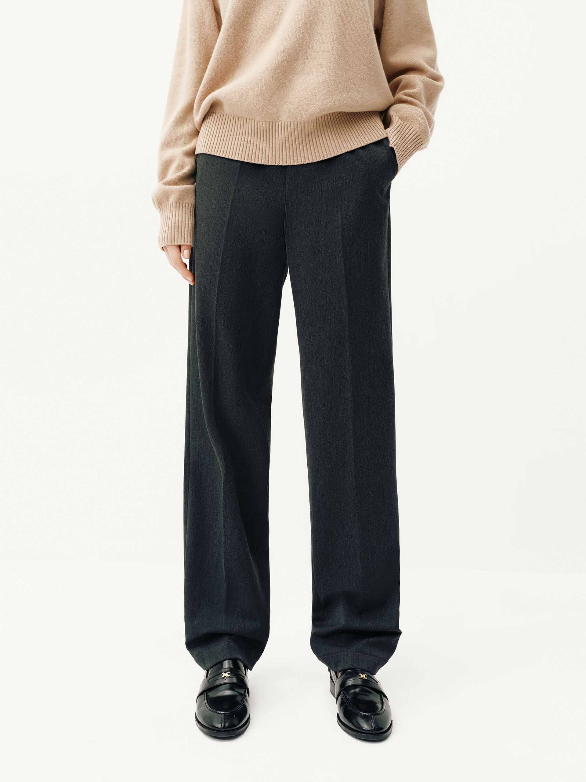 Pressed Creases Drawstring Trousers