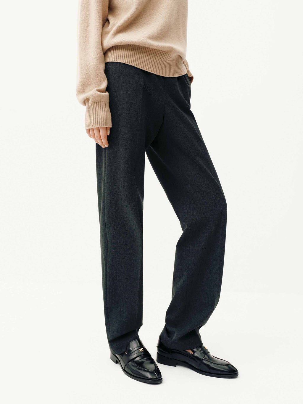 Pressed Creases Drawstring Trousers