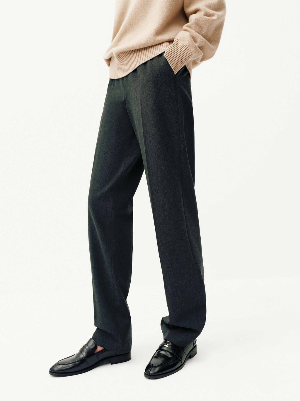 Pressed Creases Drawstring Trousers