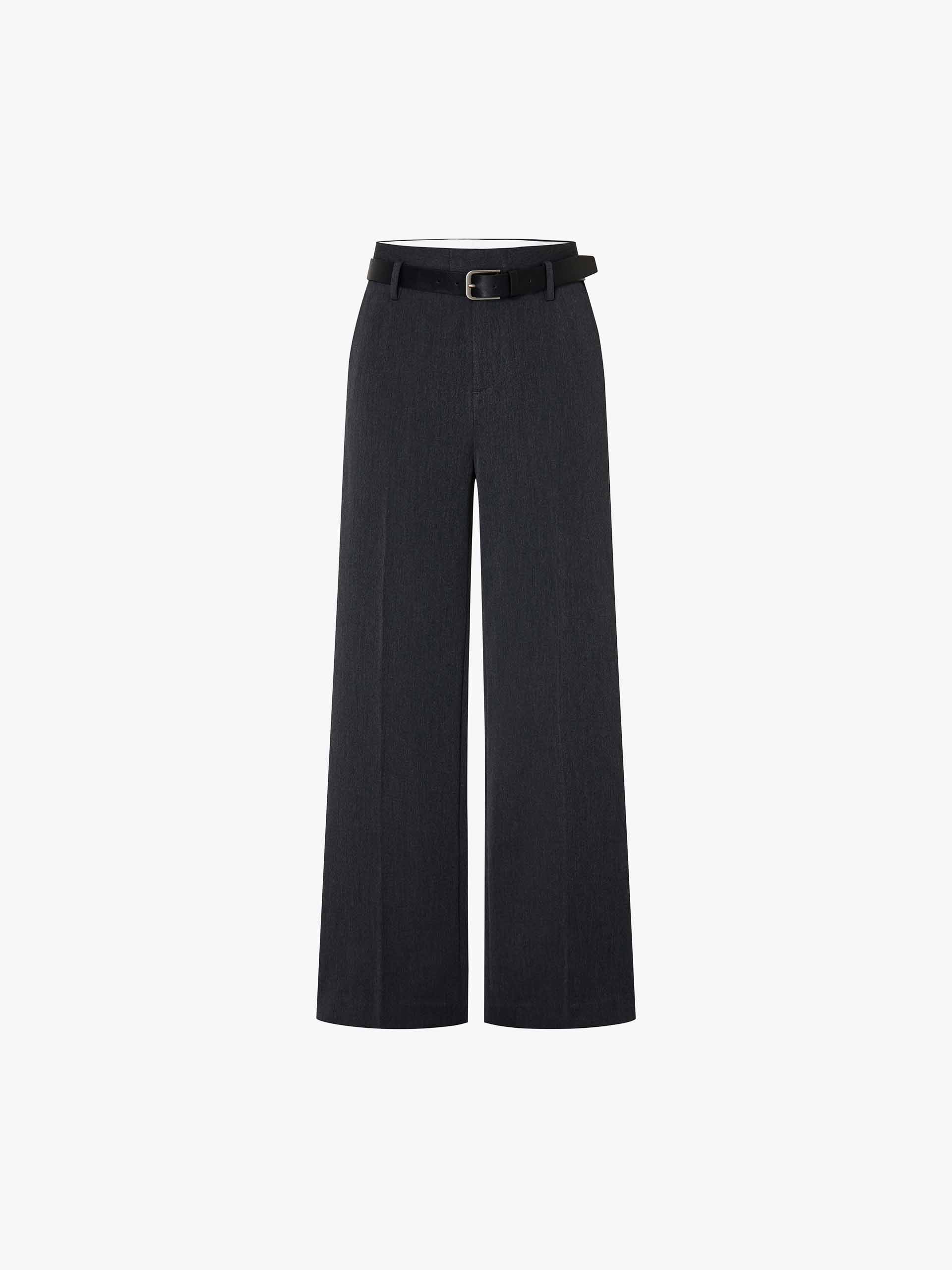 Pressed Creases Belt Trousers