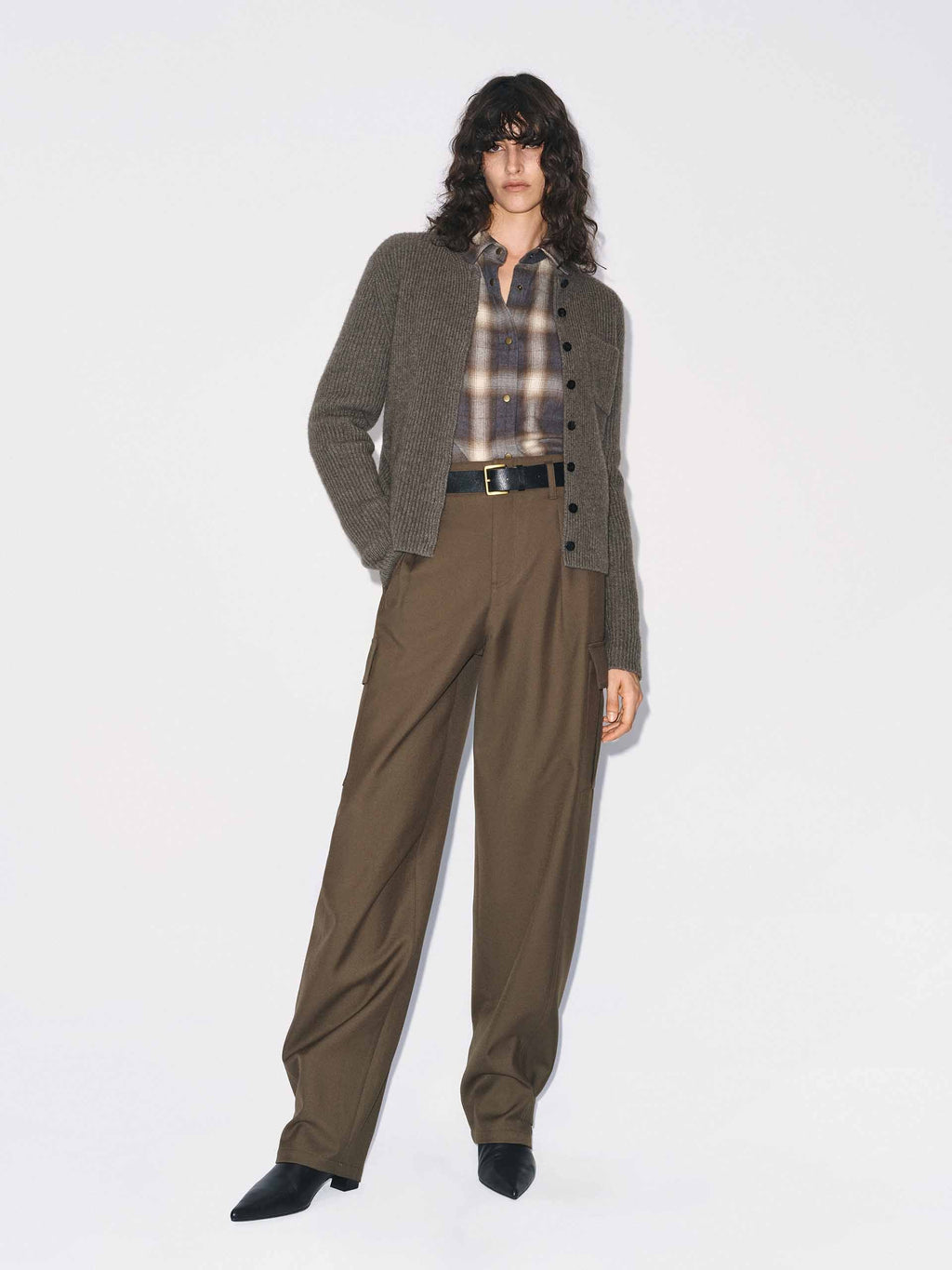 Barrel Leg Cargo Trousers
