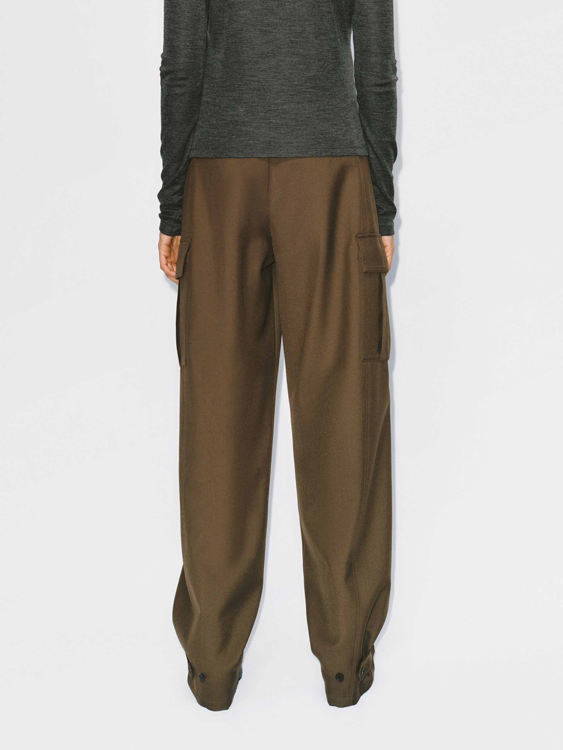 Barrel Leg Cargo Trousers