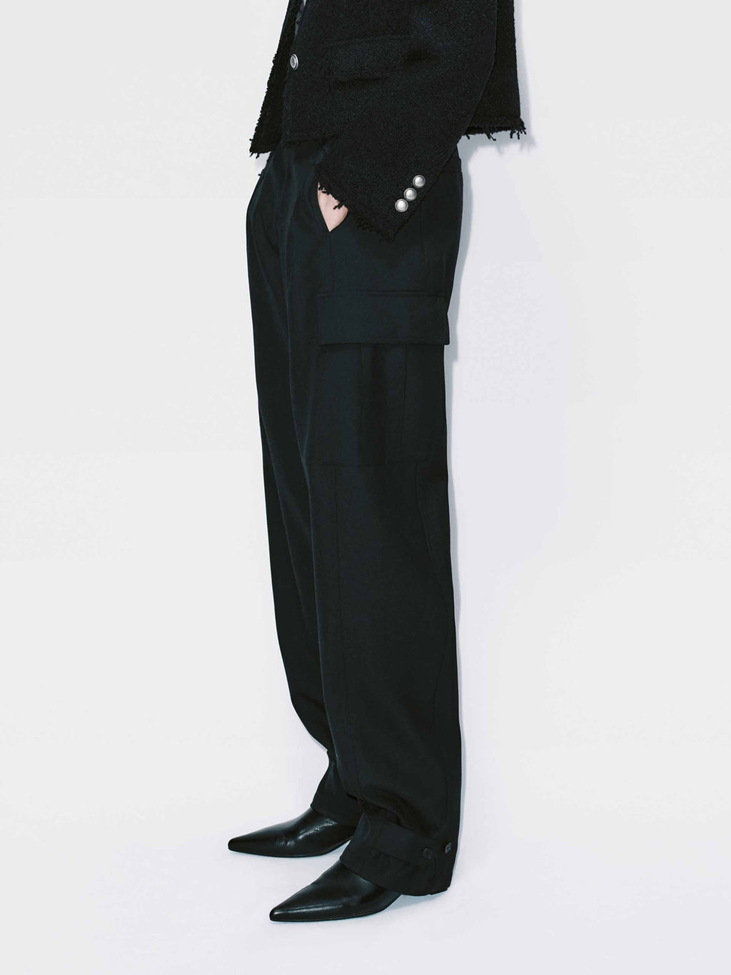 Barrel Leg Cargo Trousers