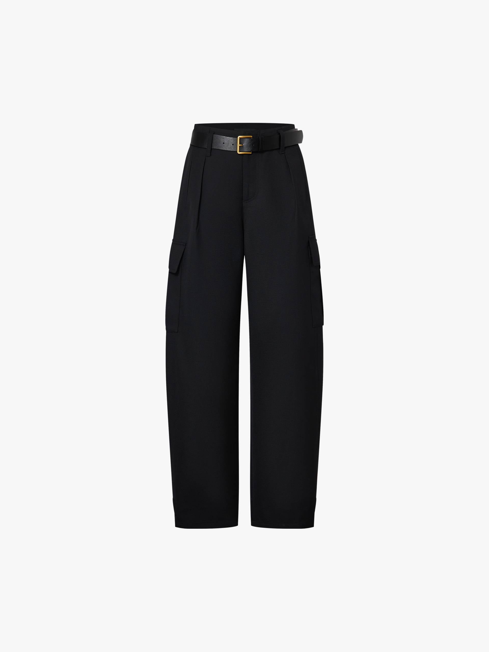 Barrel Leg Cargo Trousers
