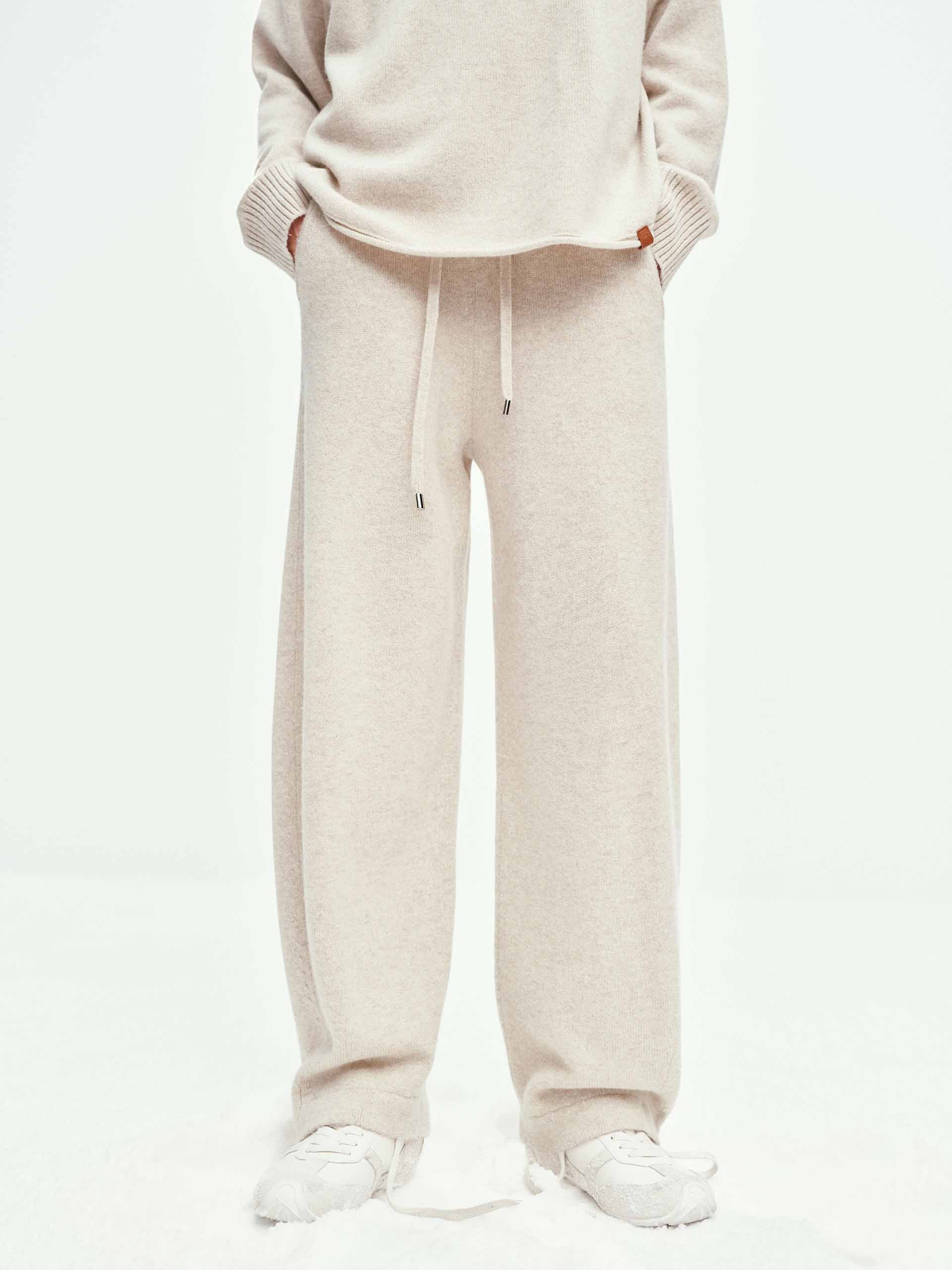 Wool Cashmere Barrel Pants