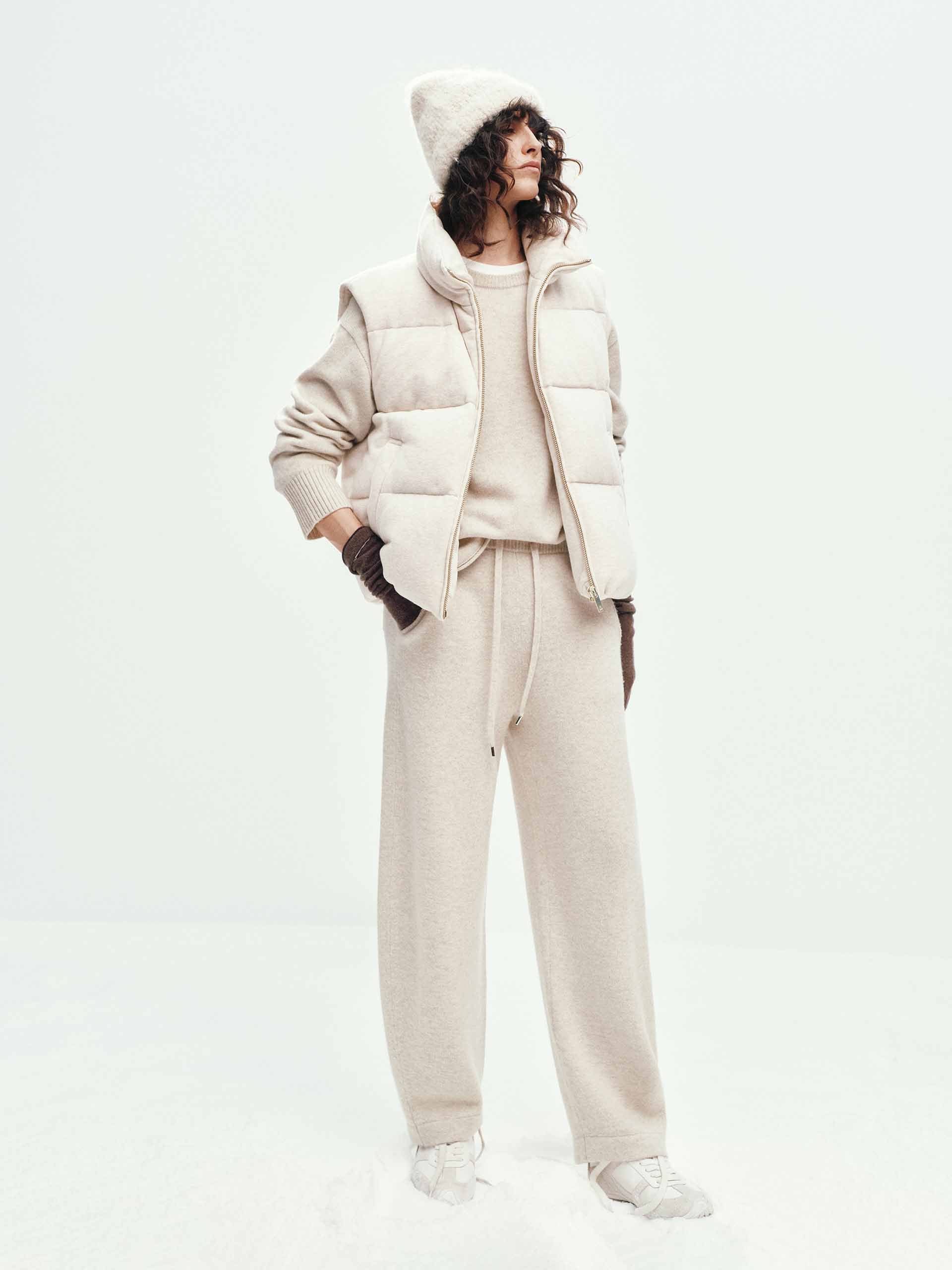Wool Cashmere Barrel Pants