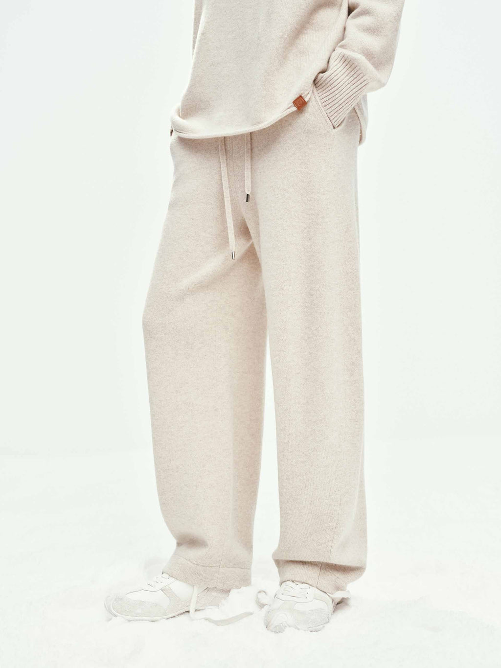 Wool Cashmere Barrel Pants