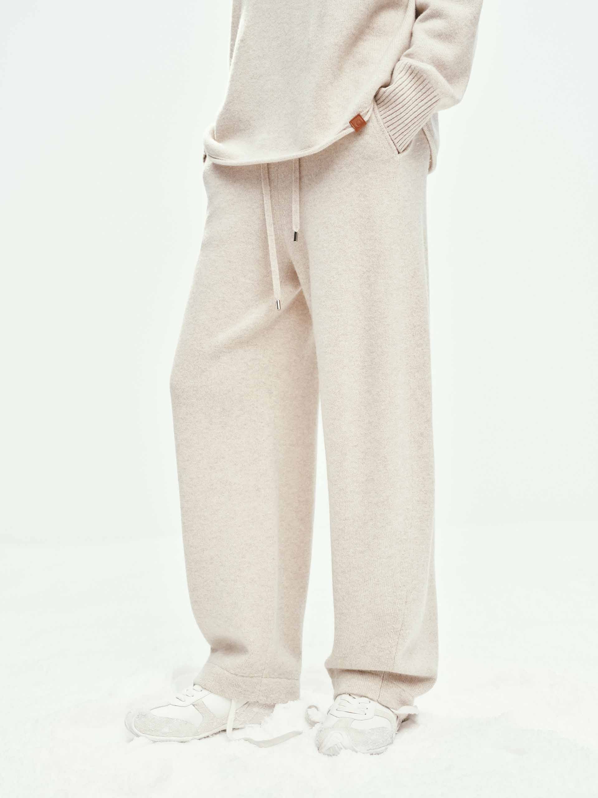 Wool Cashmere Barrel Pants
