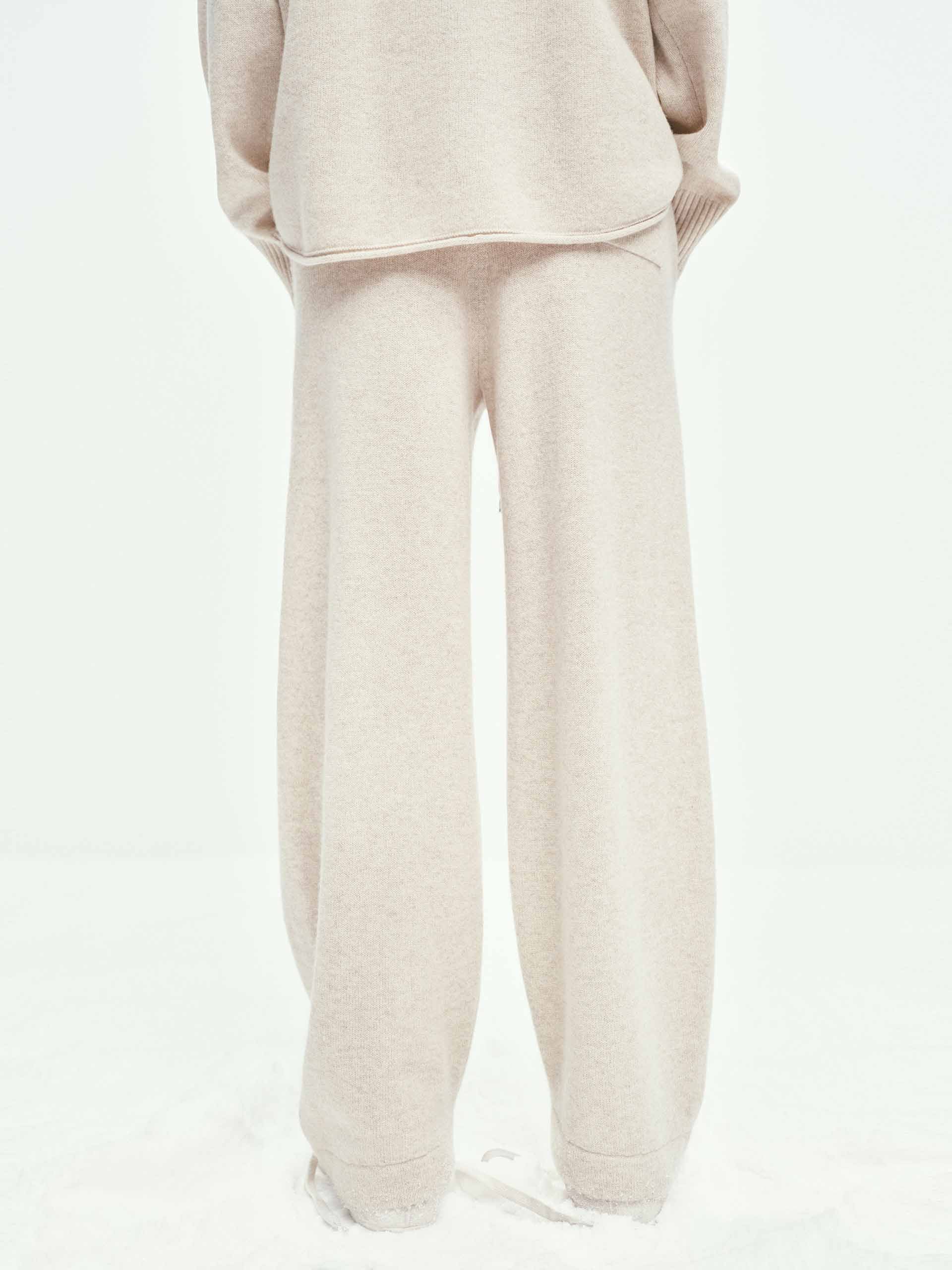 Wool Cashmere Barrel Pants
