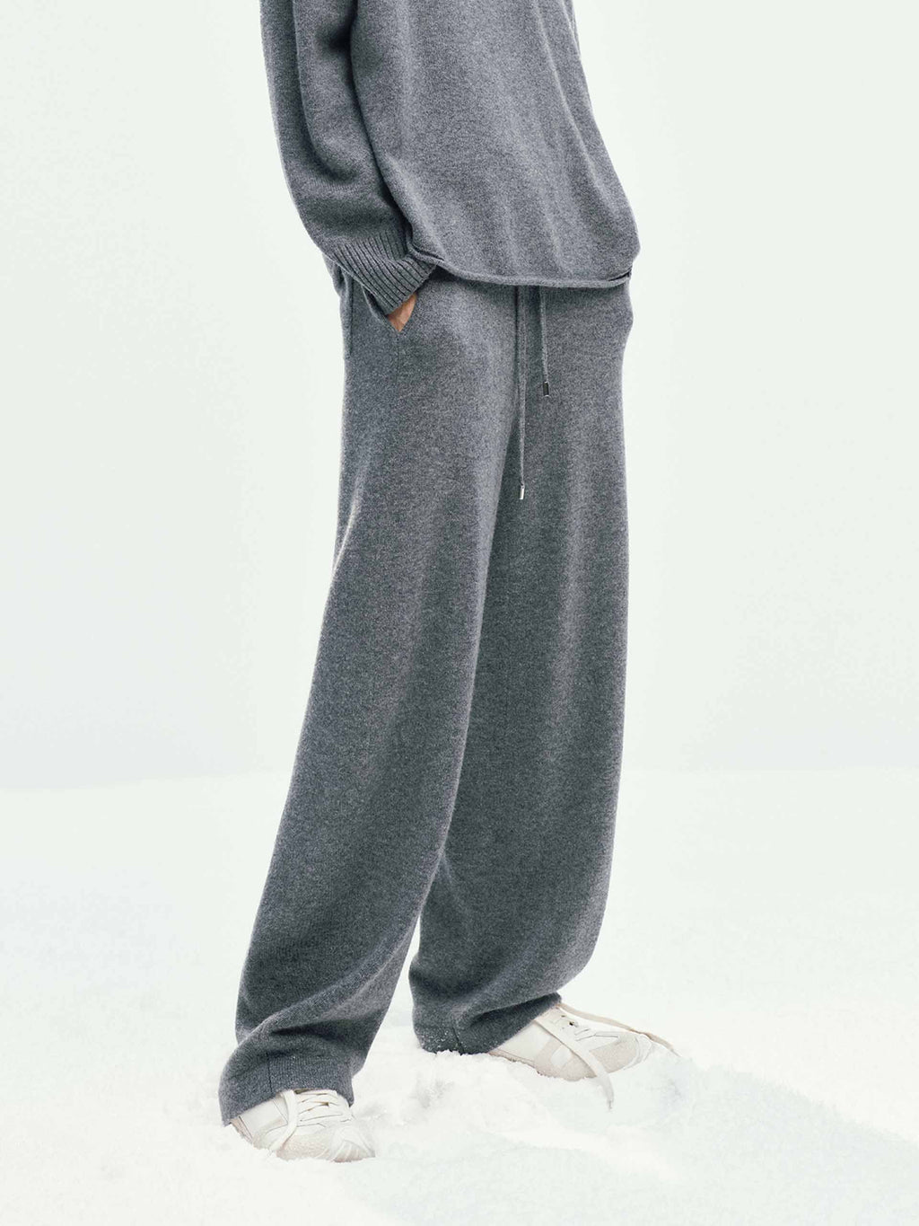 Wool Cashmere Barrel Pants
