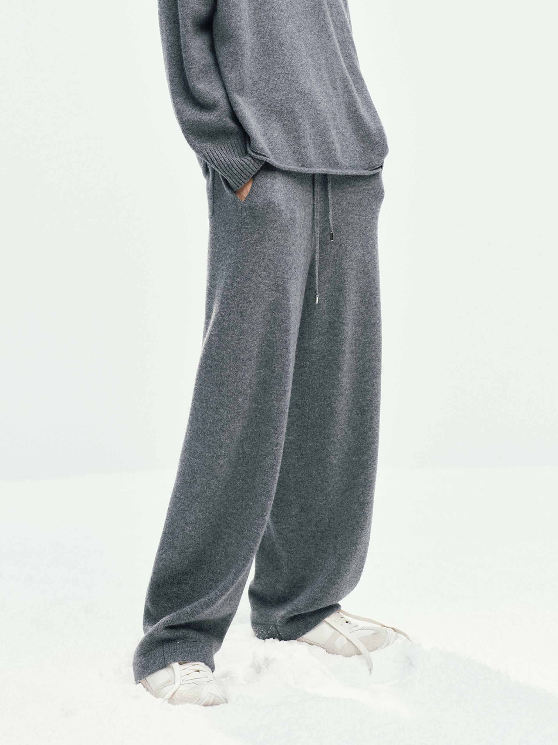 Wool Cashmere Barrel Pants