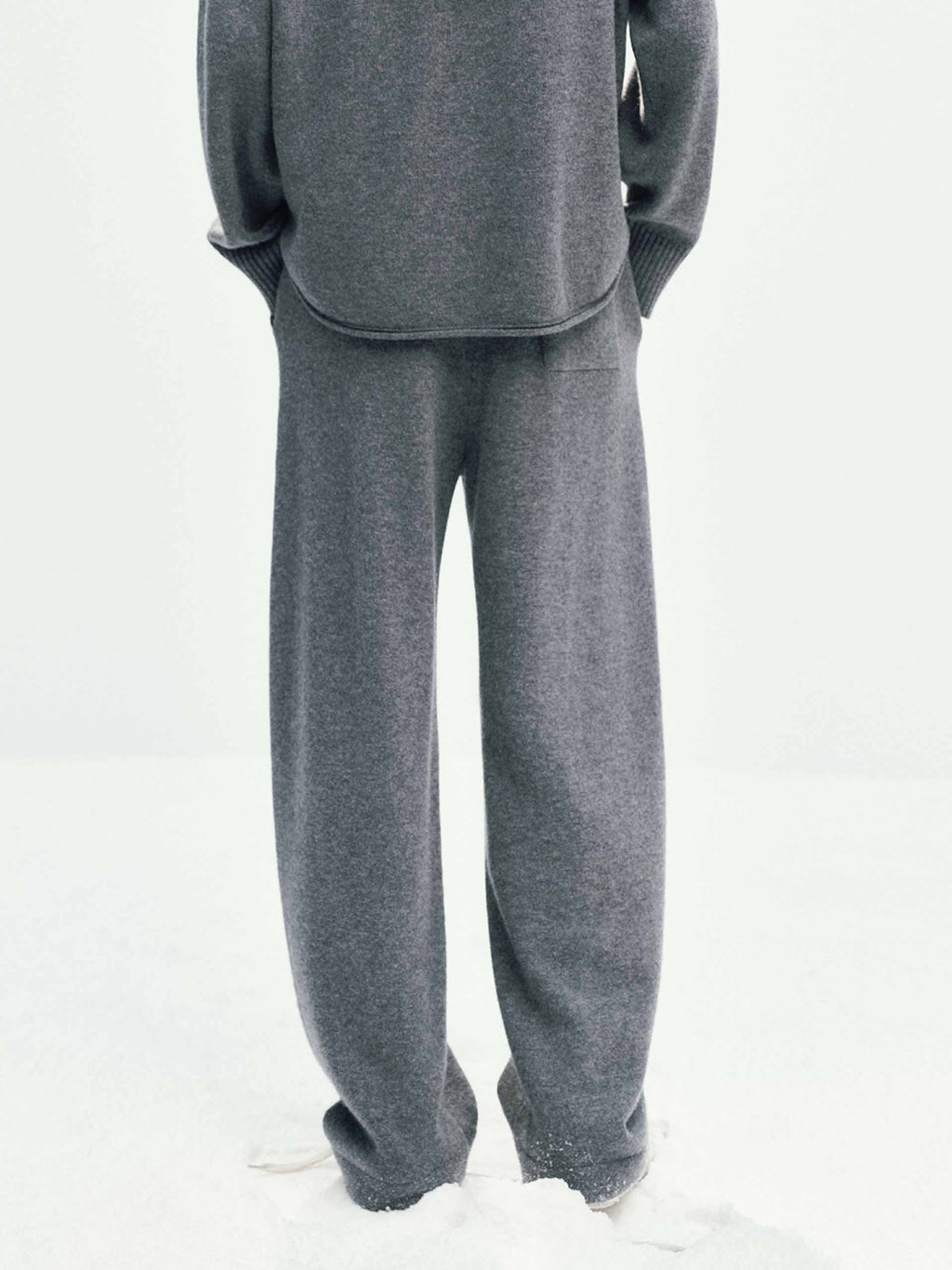 Wool Cashmere Barrel Pants