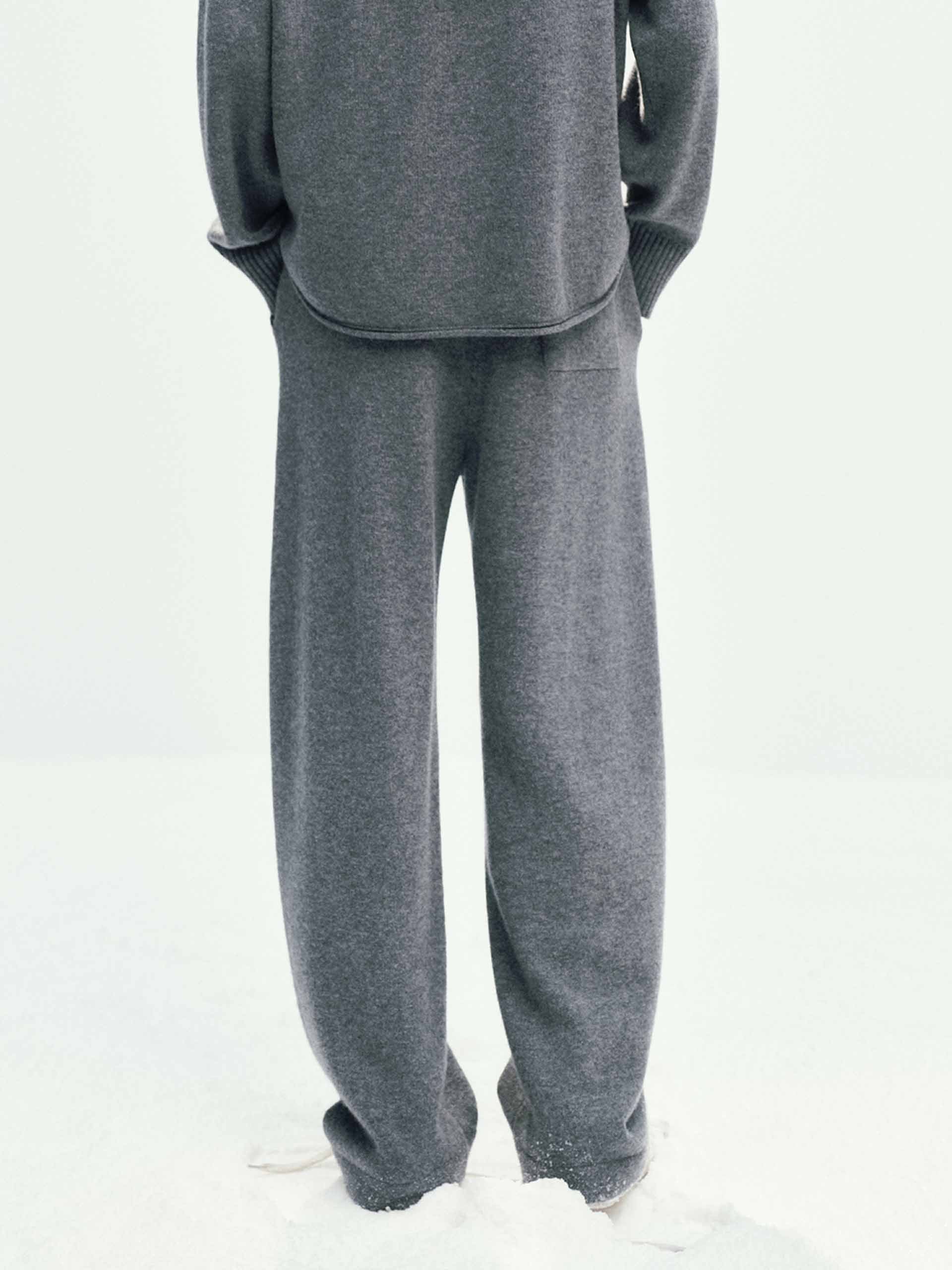 Wool Cashmere Barrel Pants