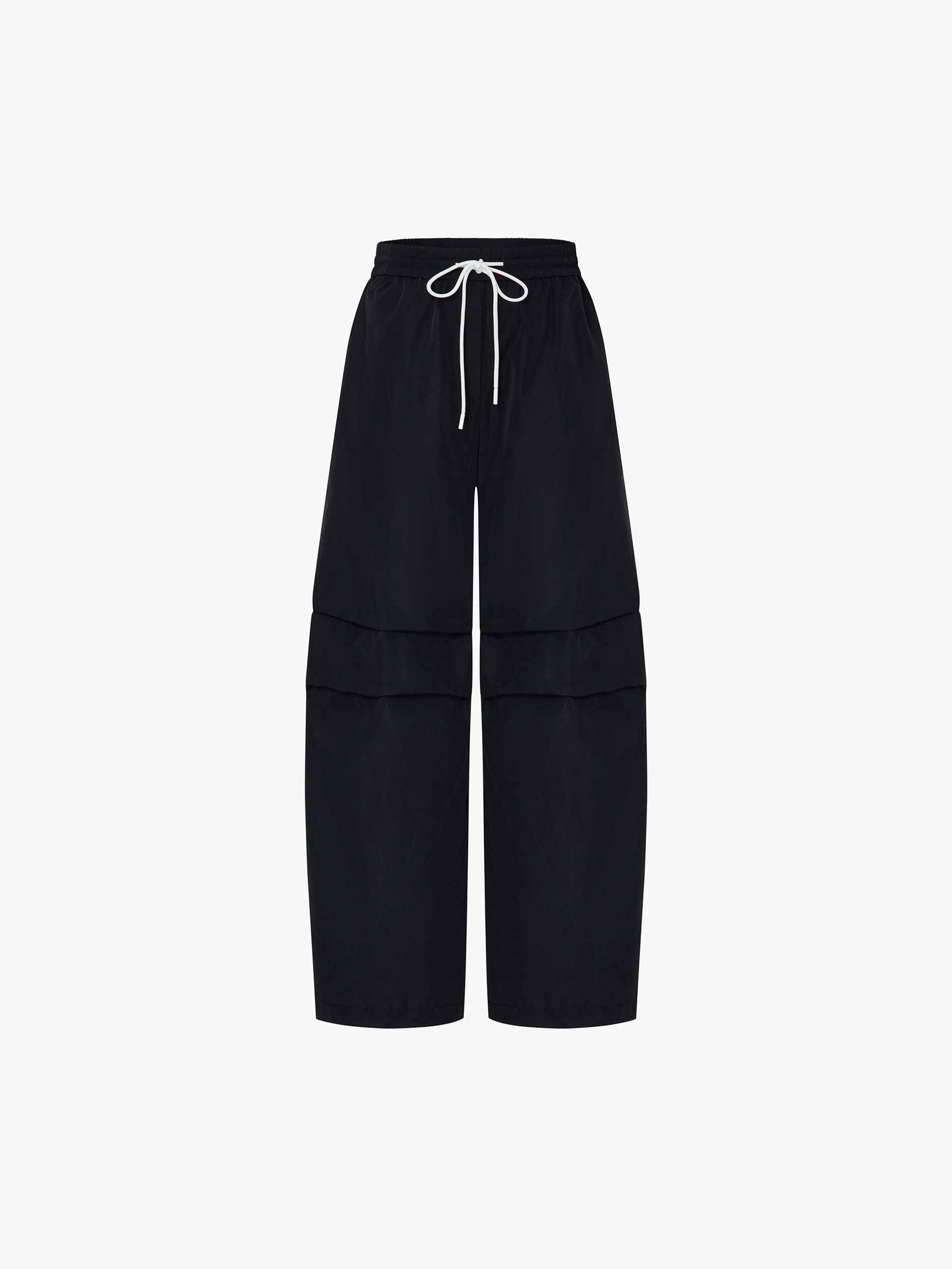Front Pleated Barrel Leg Pants