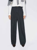 Wool Blend Barrel Pants