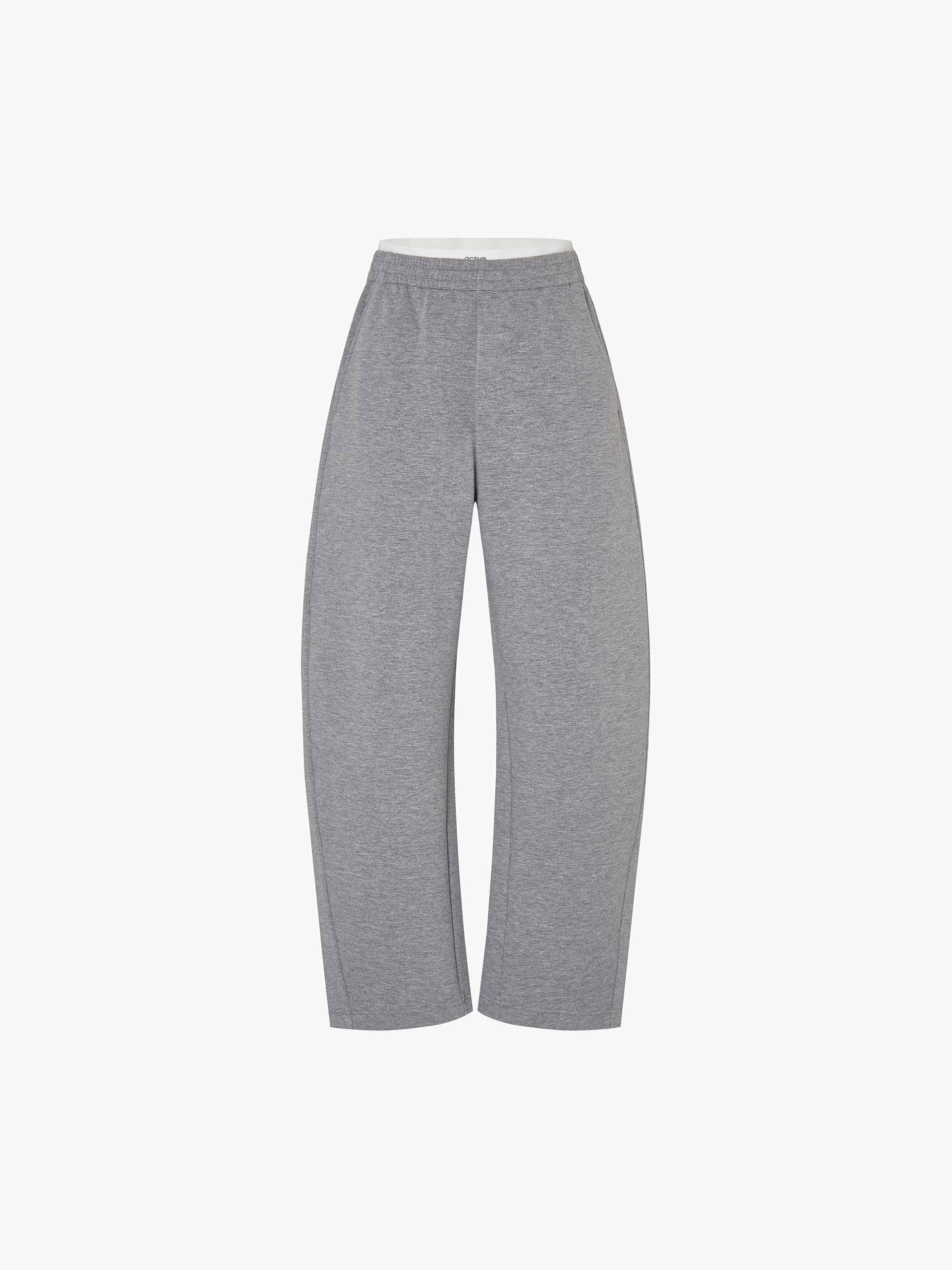 Layered Waistband Barrel Pants