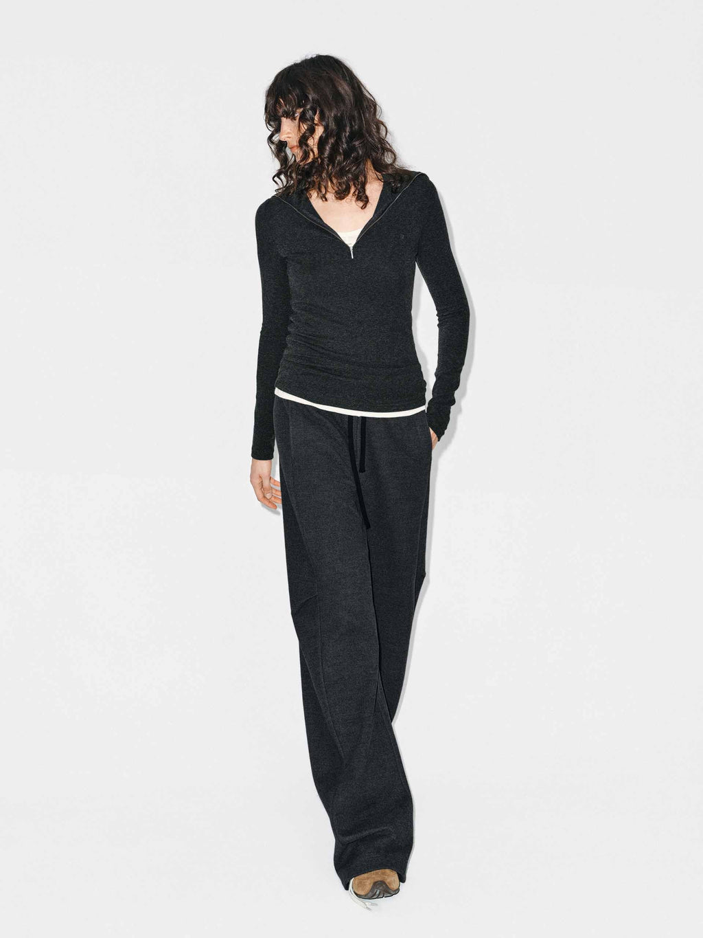 Drawstring Barrel Leg Trousers