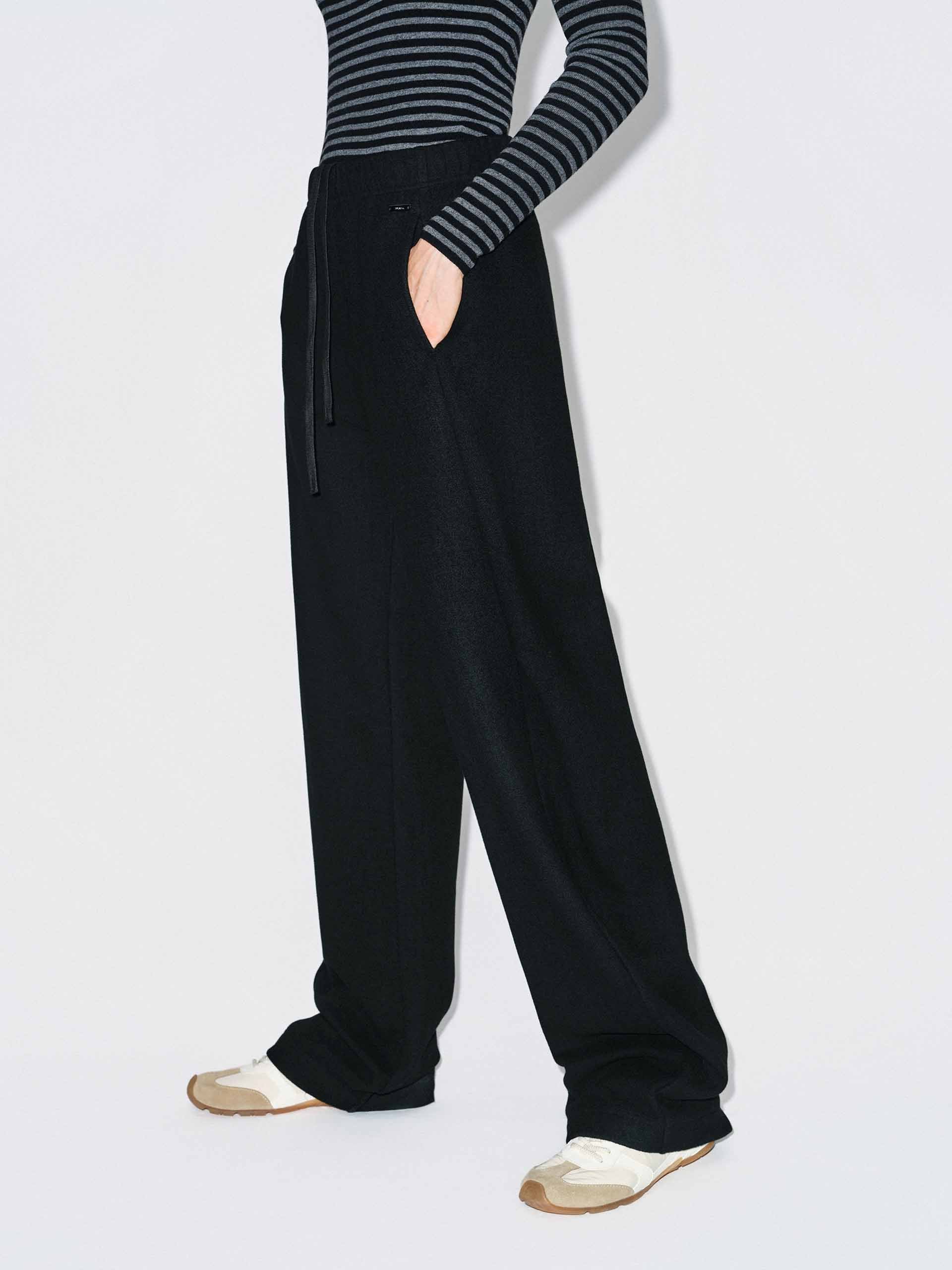 Drawstring Barrel Leg Trousers
