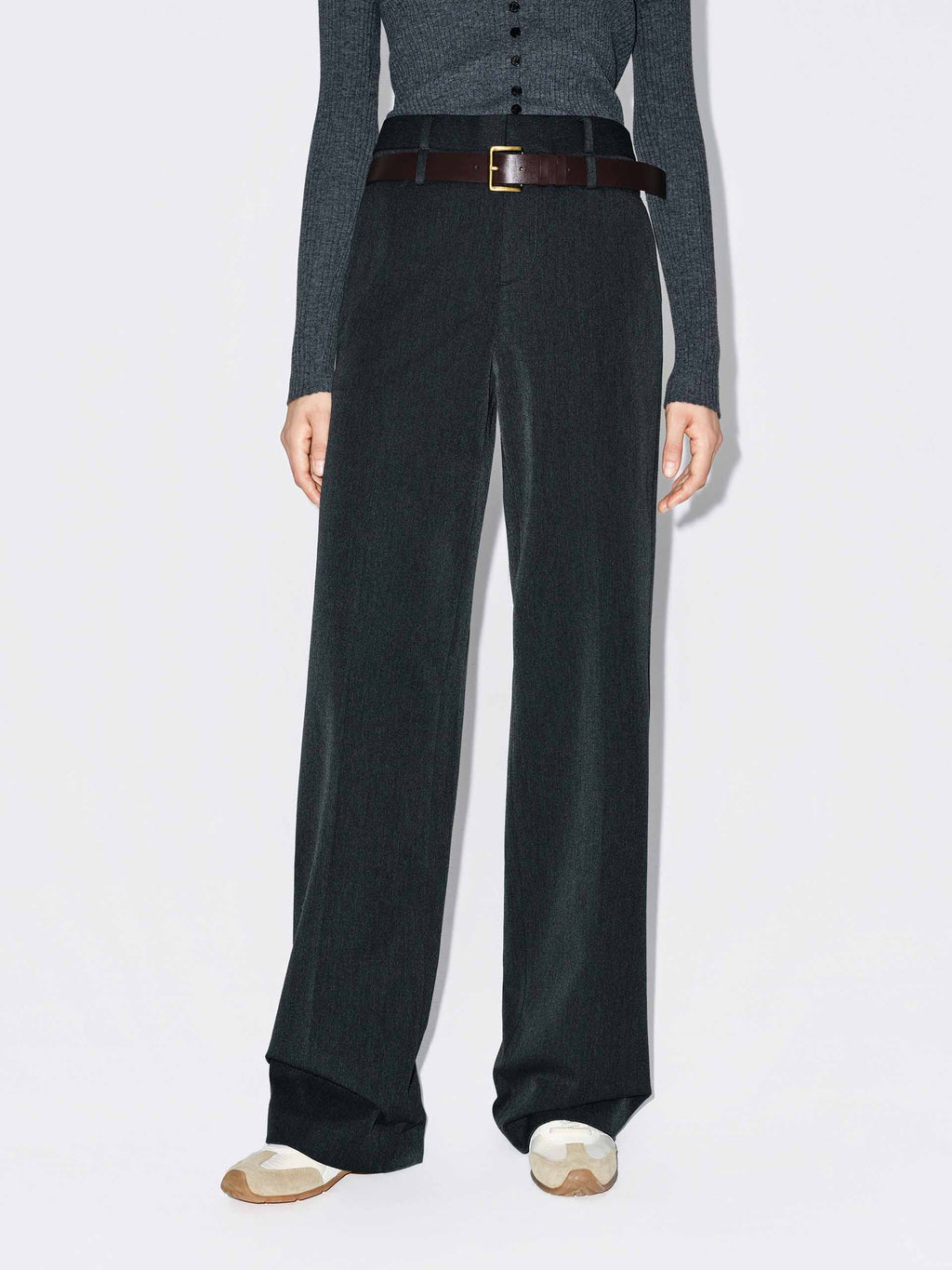 Belted Straight Leg Pants