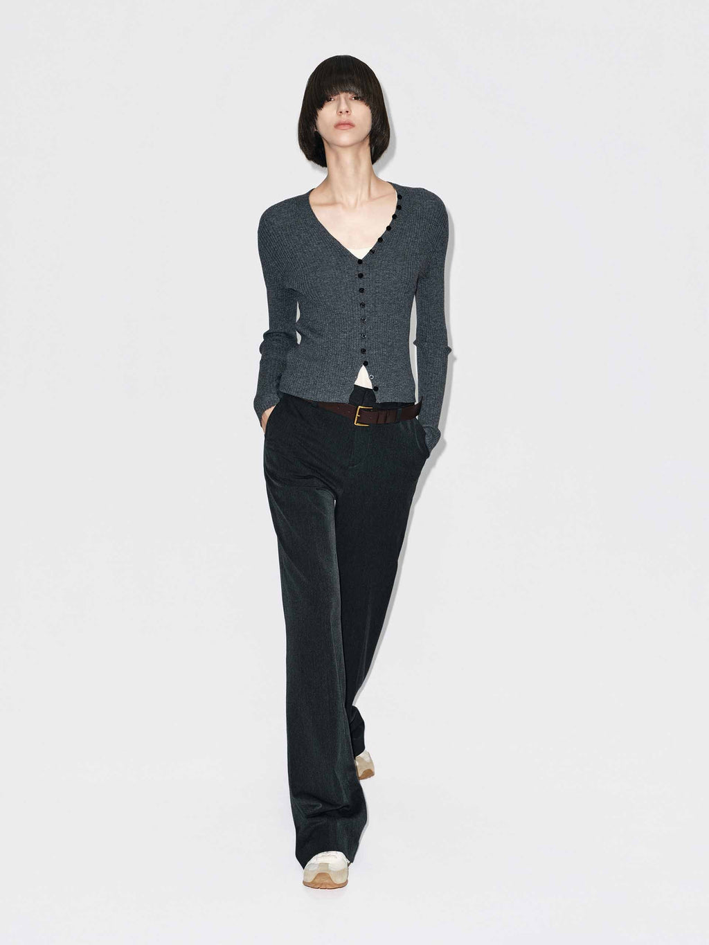 Belted Straight Leg Pants
