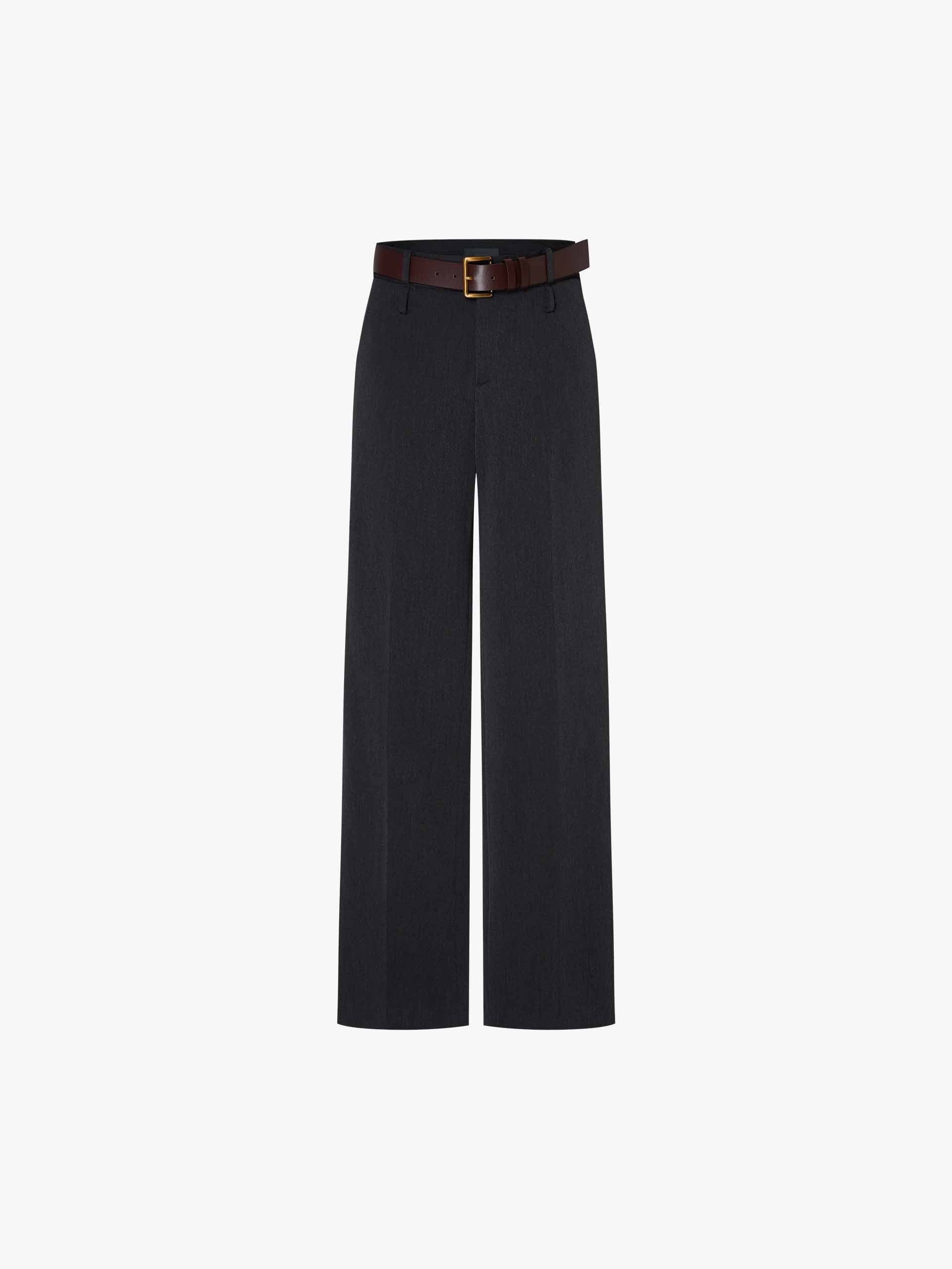 Belted Straight Leg Pants