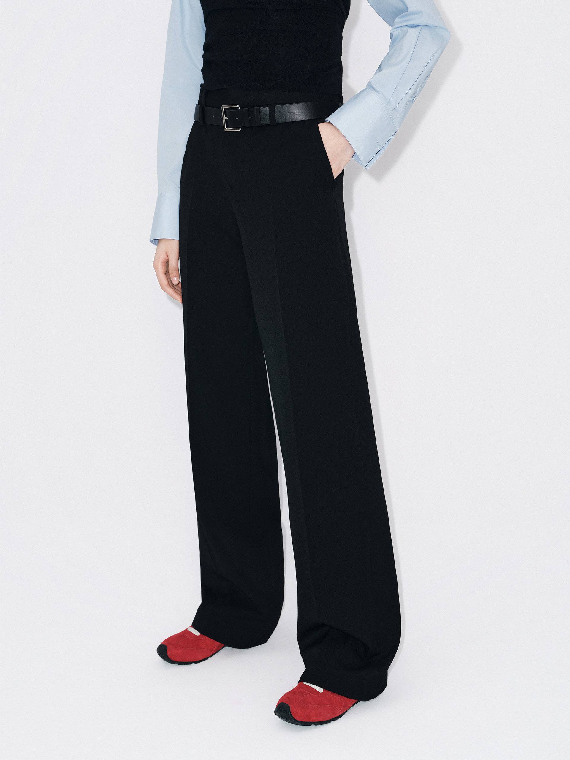 Belted Straight Leg Pants