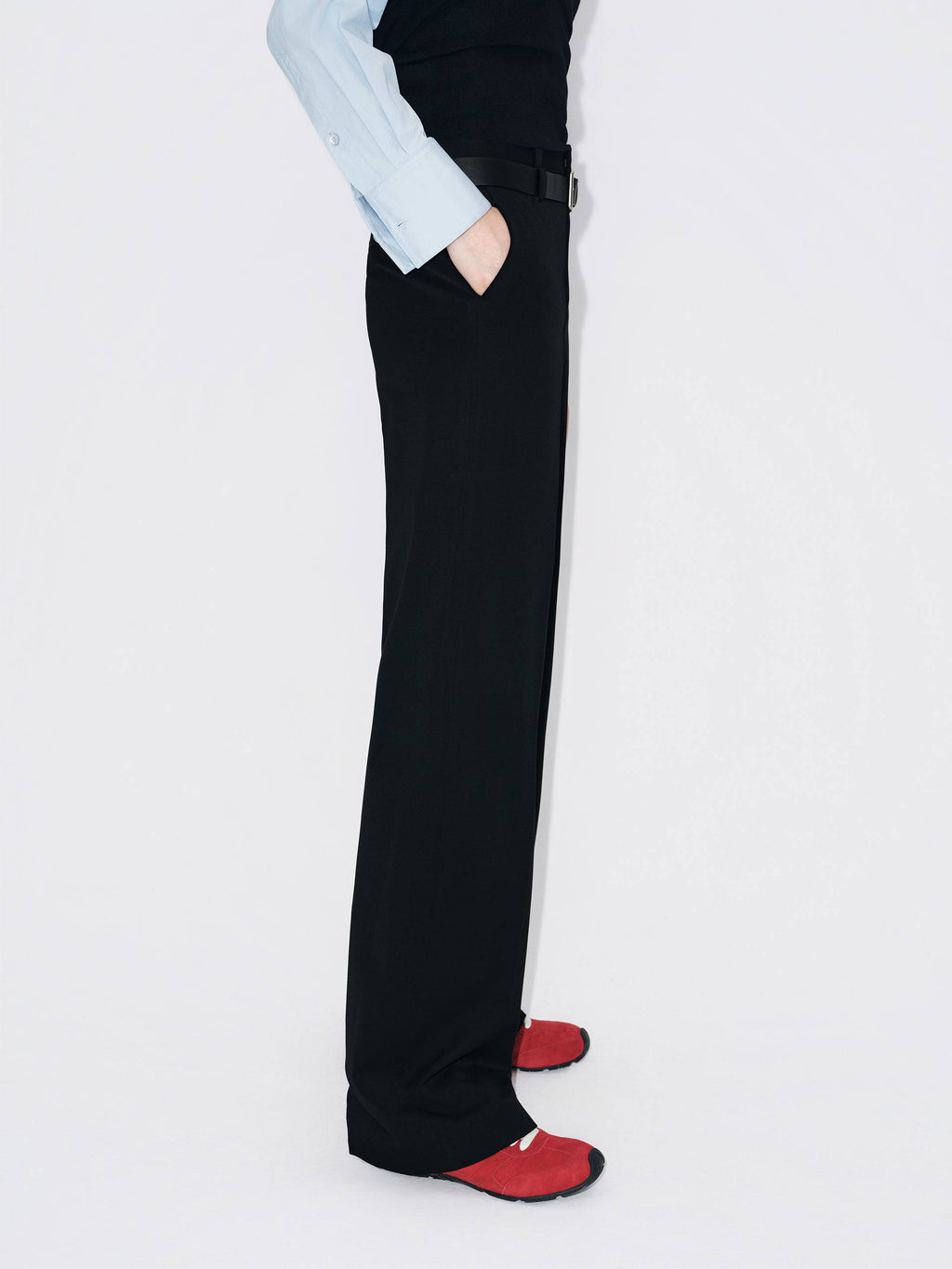 Belted Straight Leg Pants