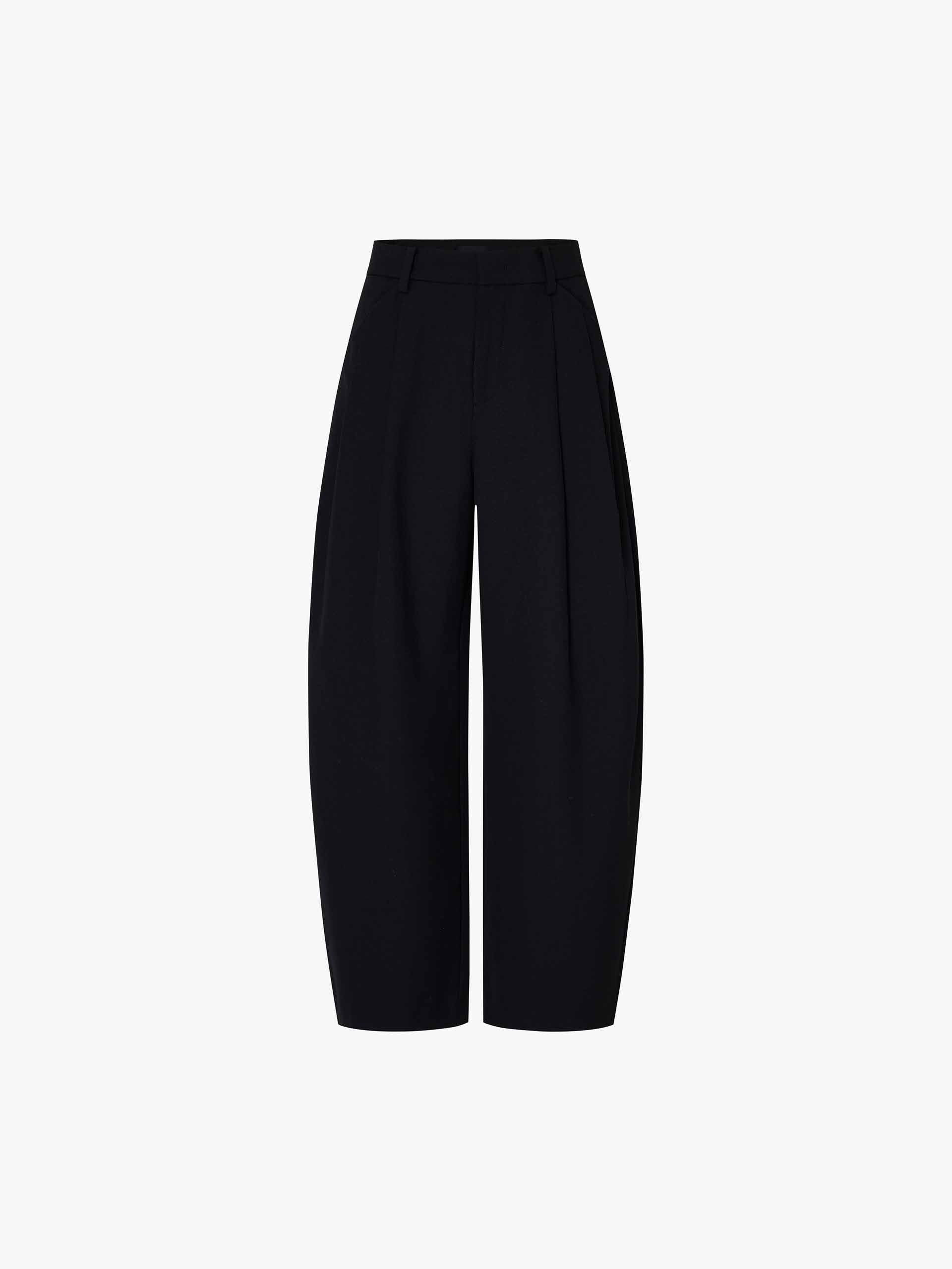 Pleated Barrel Leg Pants