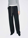 Pinstripe Drawstring Trousers