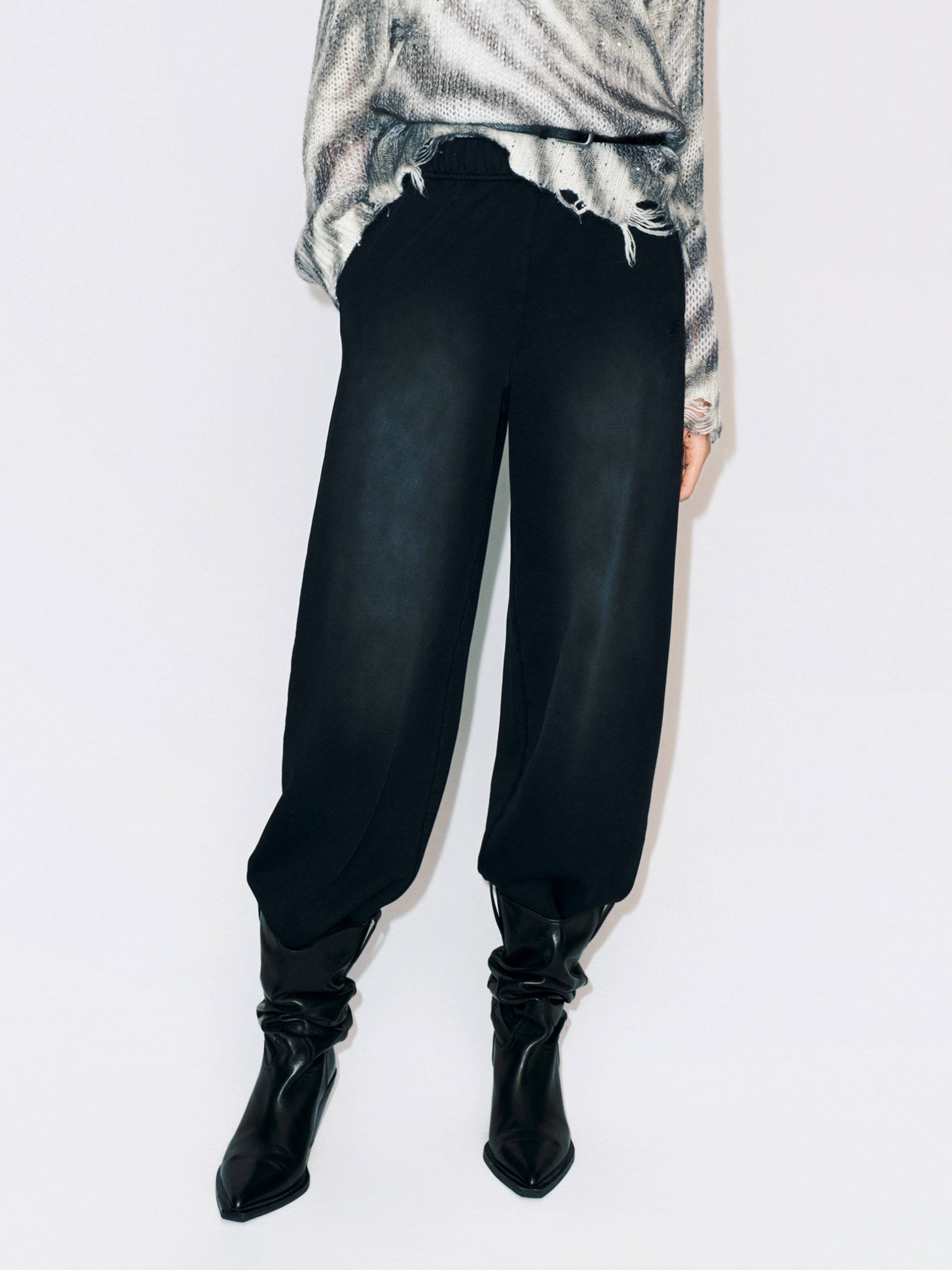 Drawstring Detail Cotton Pants