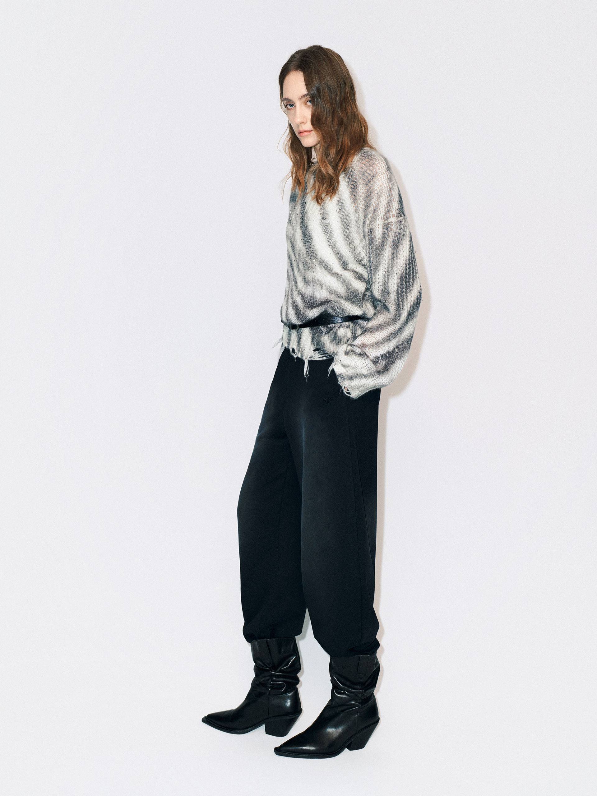 Drawstring Detail Cotton Pants