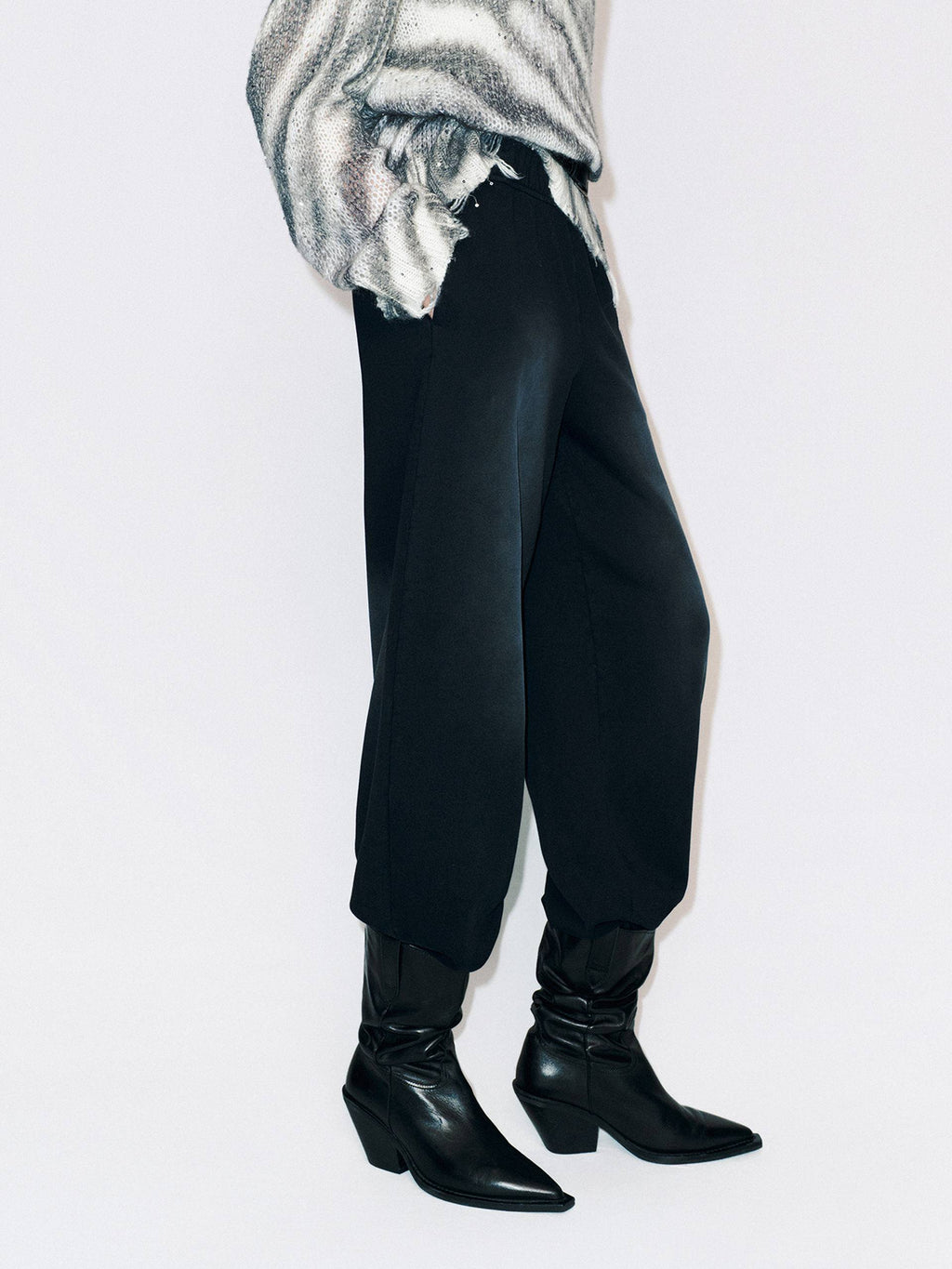 Drawstring Detail Cotton Pants