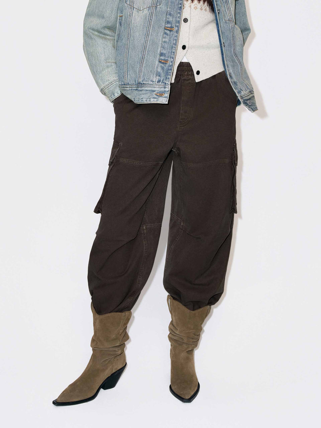 Cotton Blend Cargo Trousers