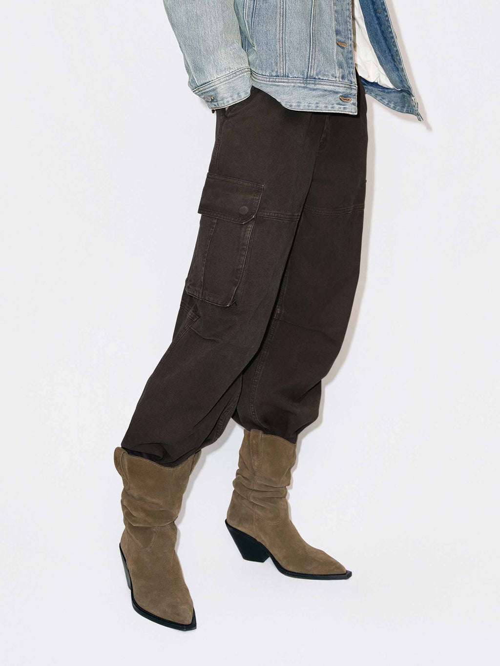 Cotton Blend Cargo Trousers